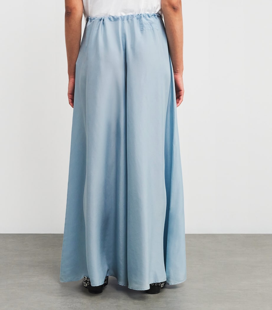 Silk Shades Of Nature Wide-Leg Trousers LIGHT BLUE Image 4