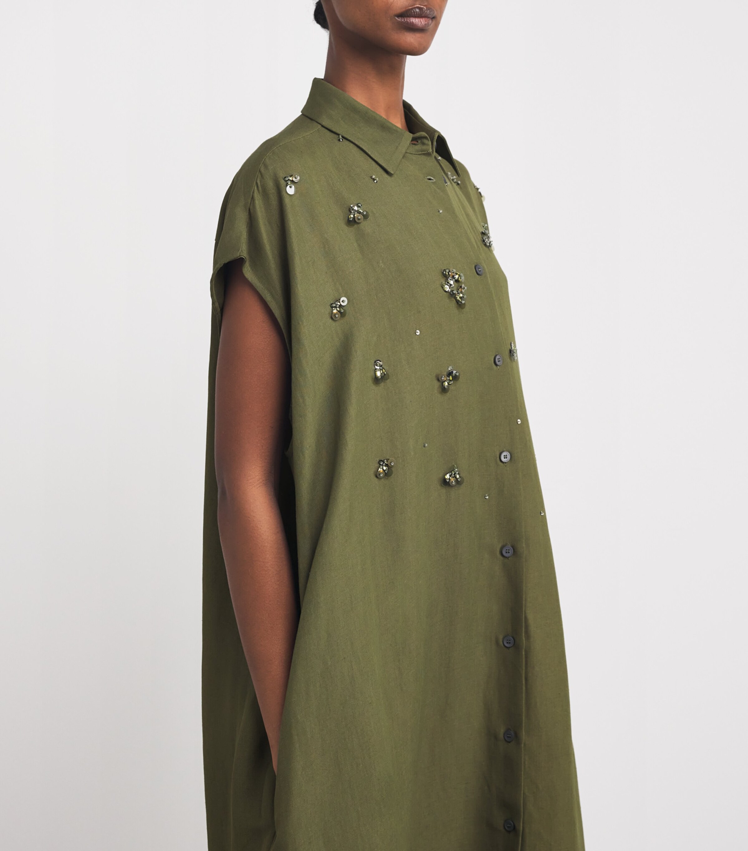 Fabiana Filippi Womens Embellished Midi Dress Erba Image 6
