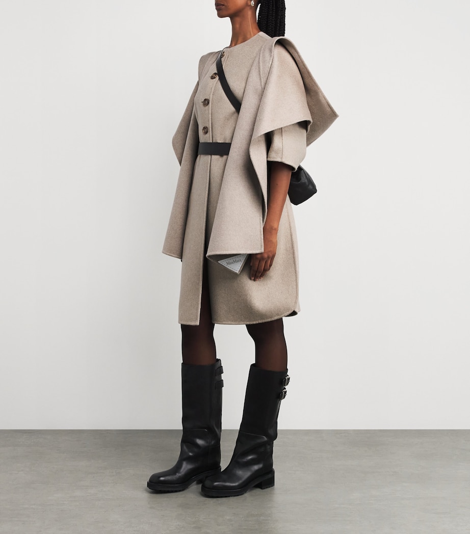 Cashmere Hooded Scarf BEIGE Image 3