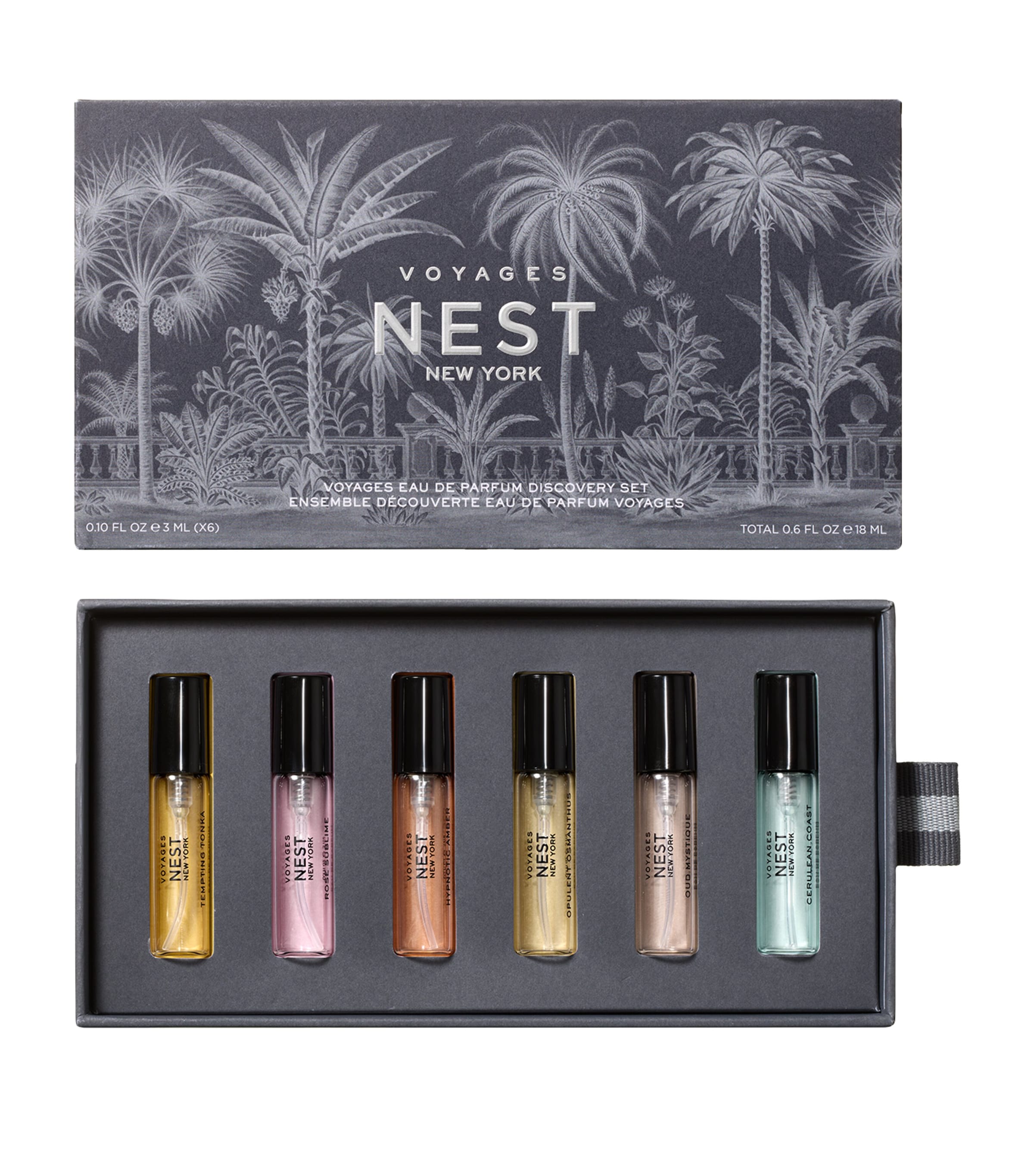 NEST New York VOYAGES Discovery Eau de Parfum Fragrance Gift Set (6 x 3ml) | Beauty Gift Sets | Perfume Gift Sets | Womens | Mens | Unisex | Beauty Exclusives | Designers | NEST New York