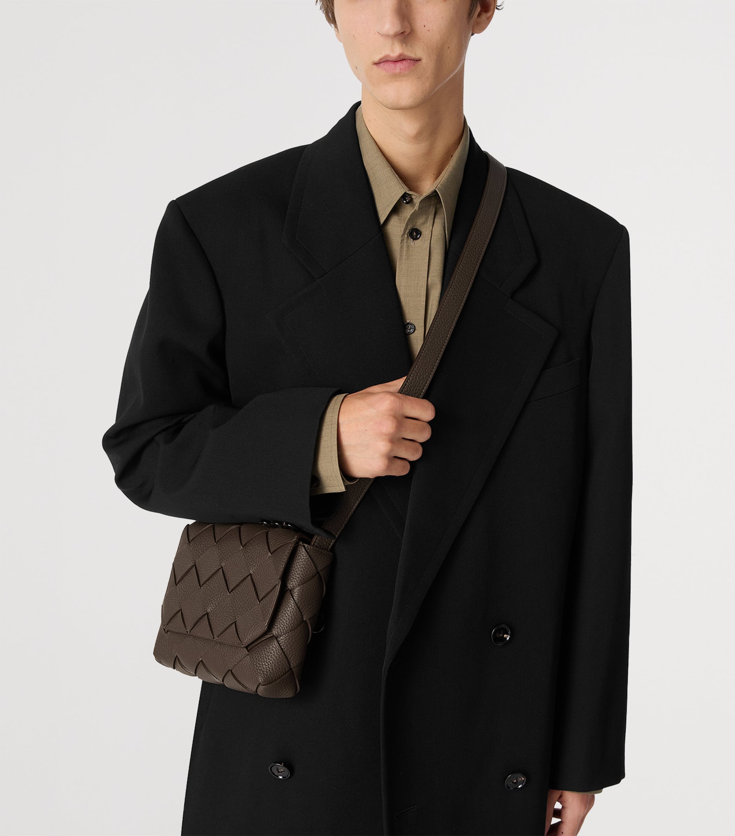 Leather Intrecciato Diago Cross-Body Bag 2116 Image 2