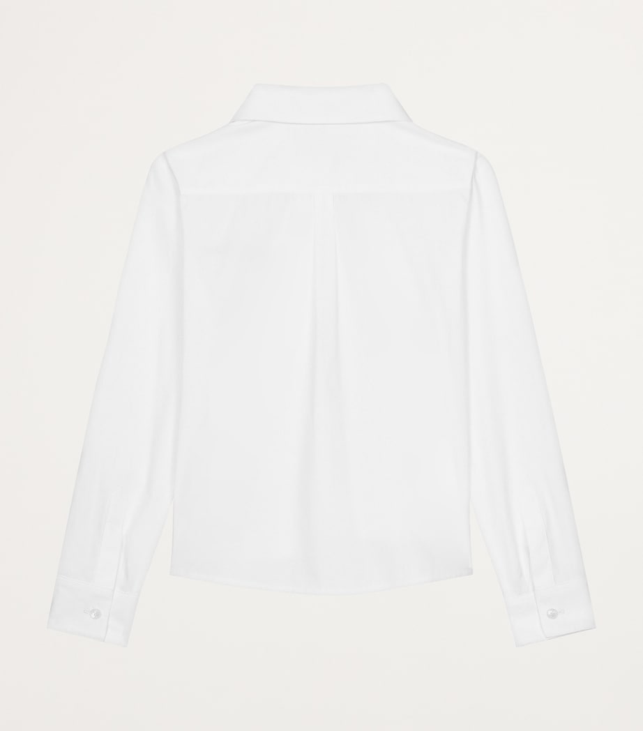 Dolce&Gabbana Kids Cotton Embroidered Shirt (8-12 Years) Optical White Image 2