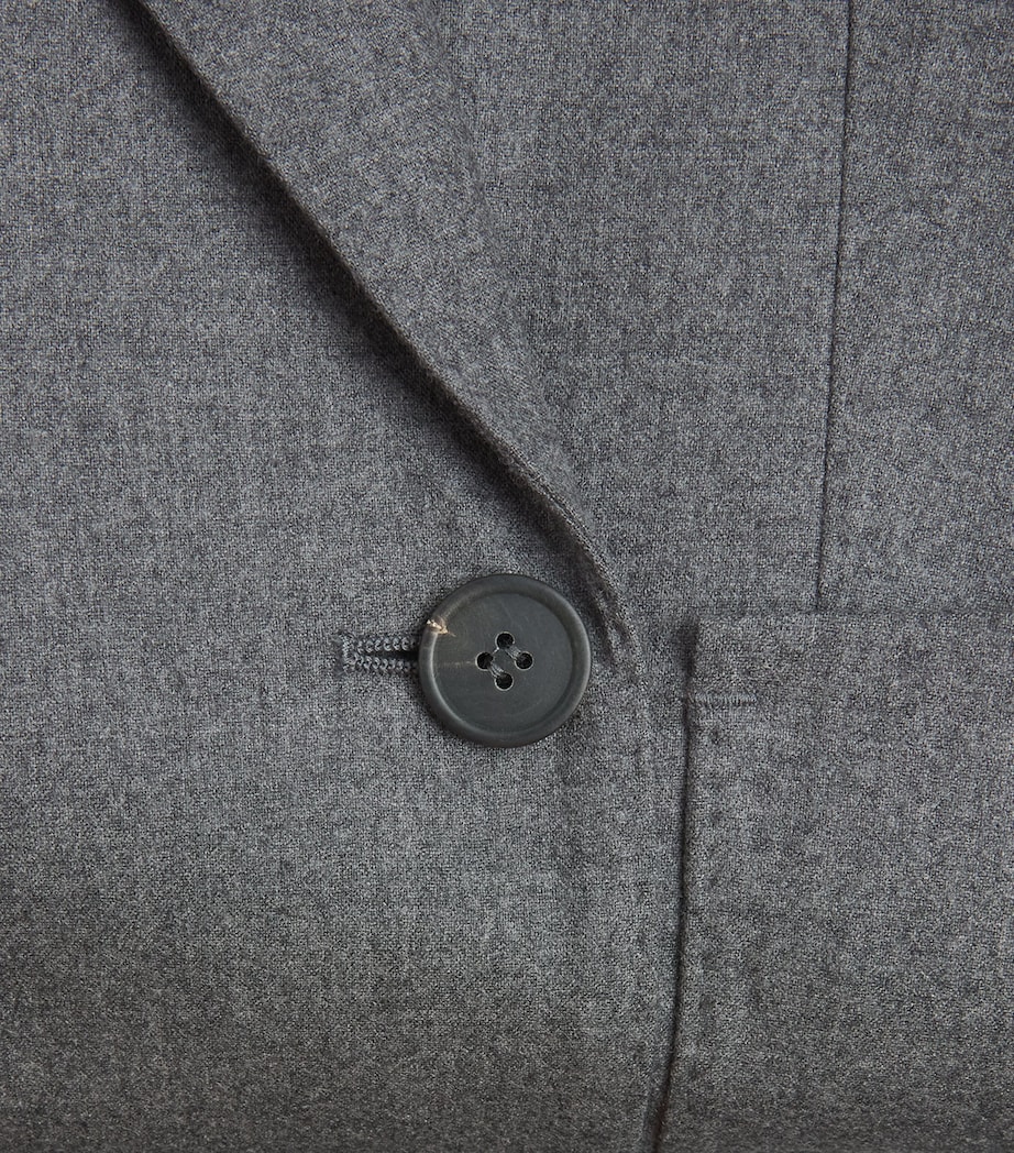 Max Mara Womens Cashmere Double-Breasted Blazer Medium Grey Image 5
