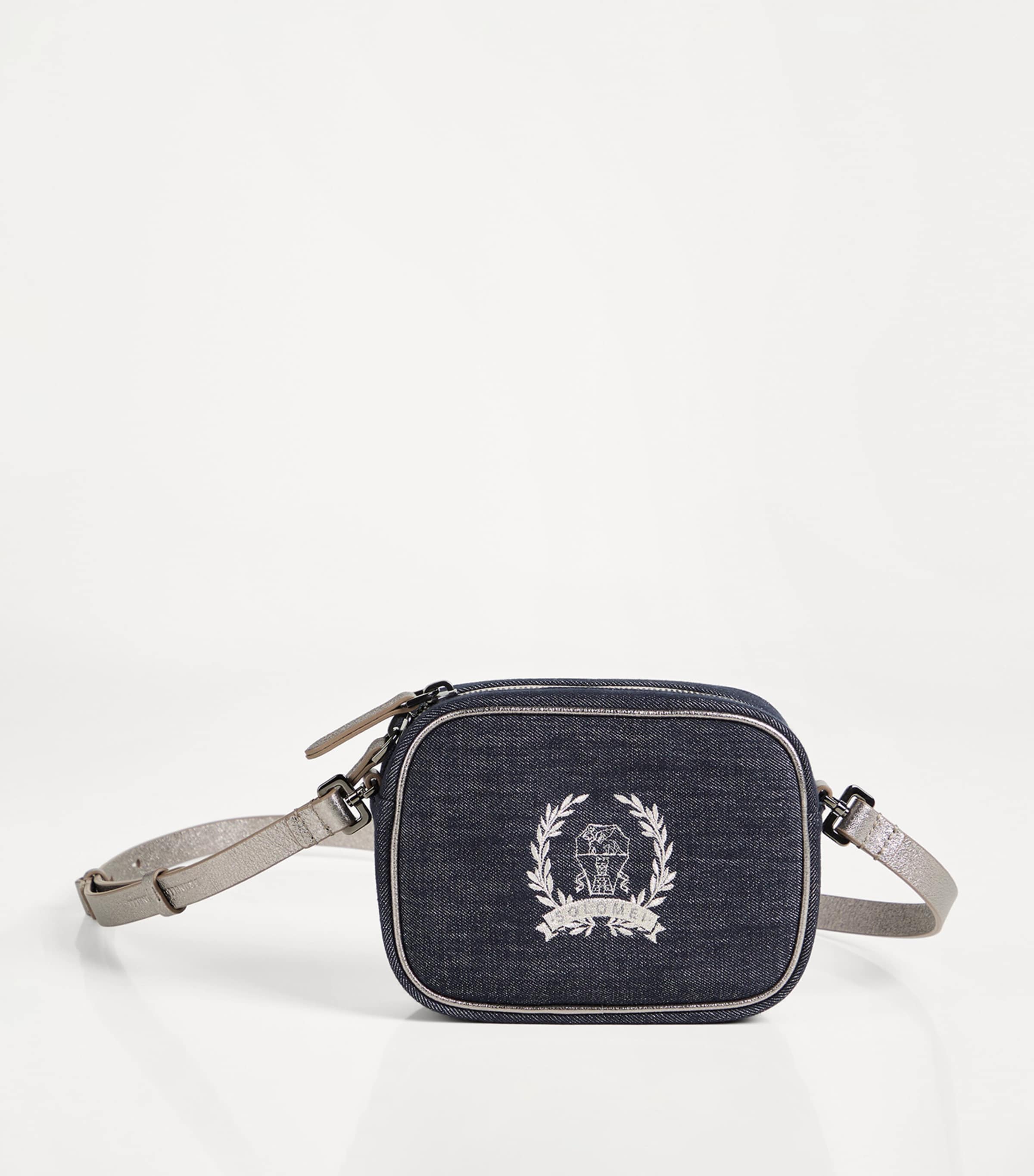 Denim Sparkly Embroidered Bag C001 Image 2