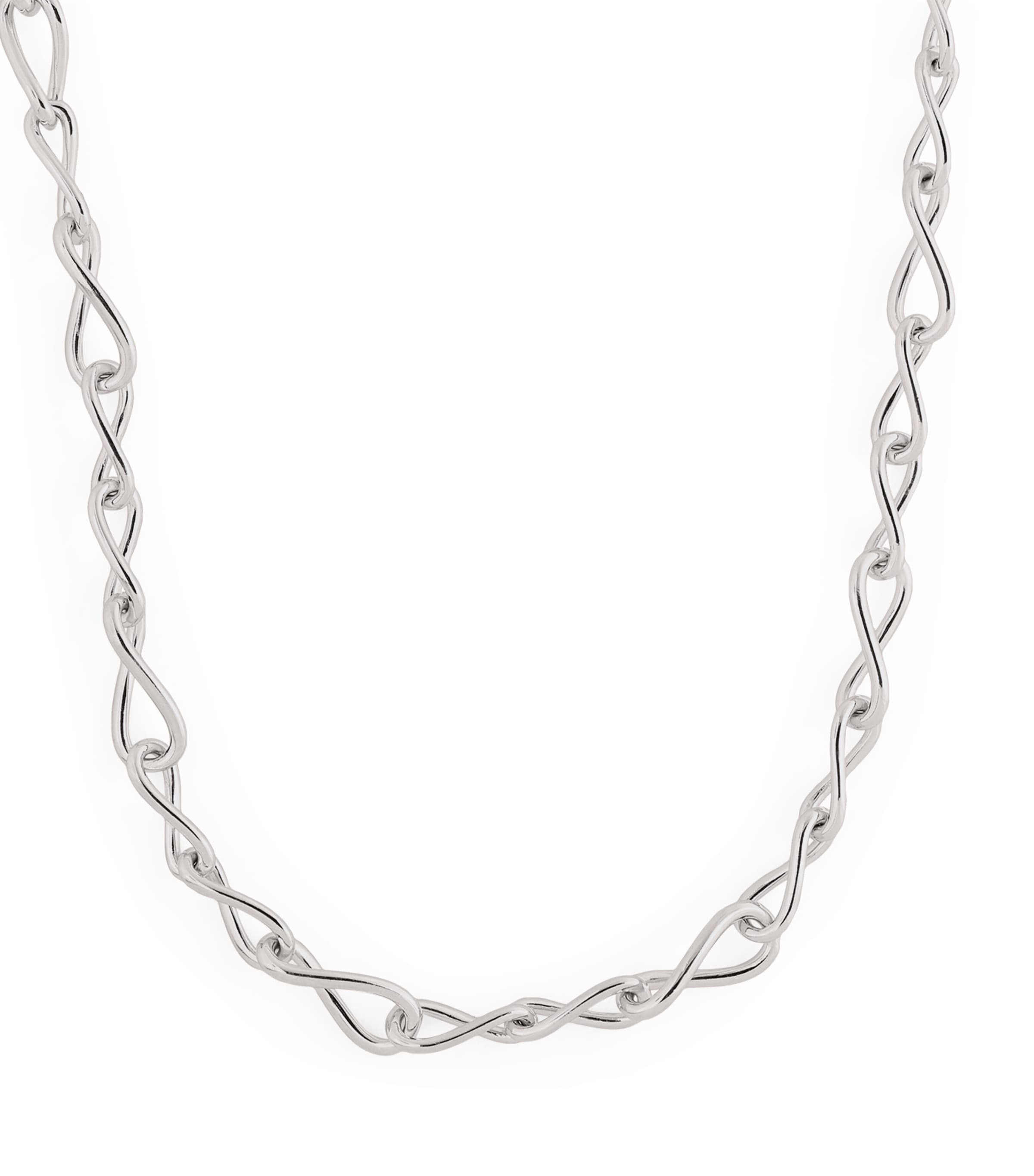 Astrid & Miyu Infinity Chain Necklace In Silver