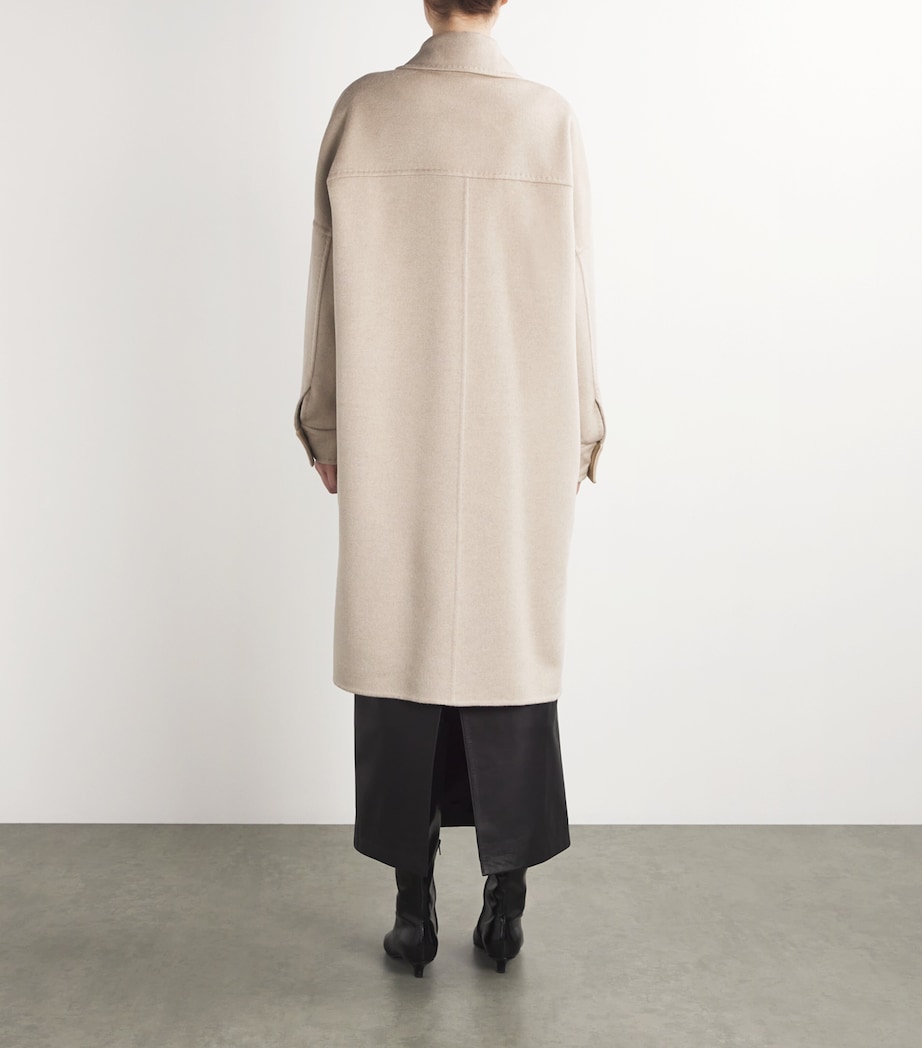 Cashmere Button-Up Coat BEIGE Image 4