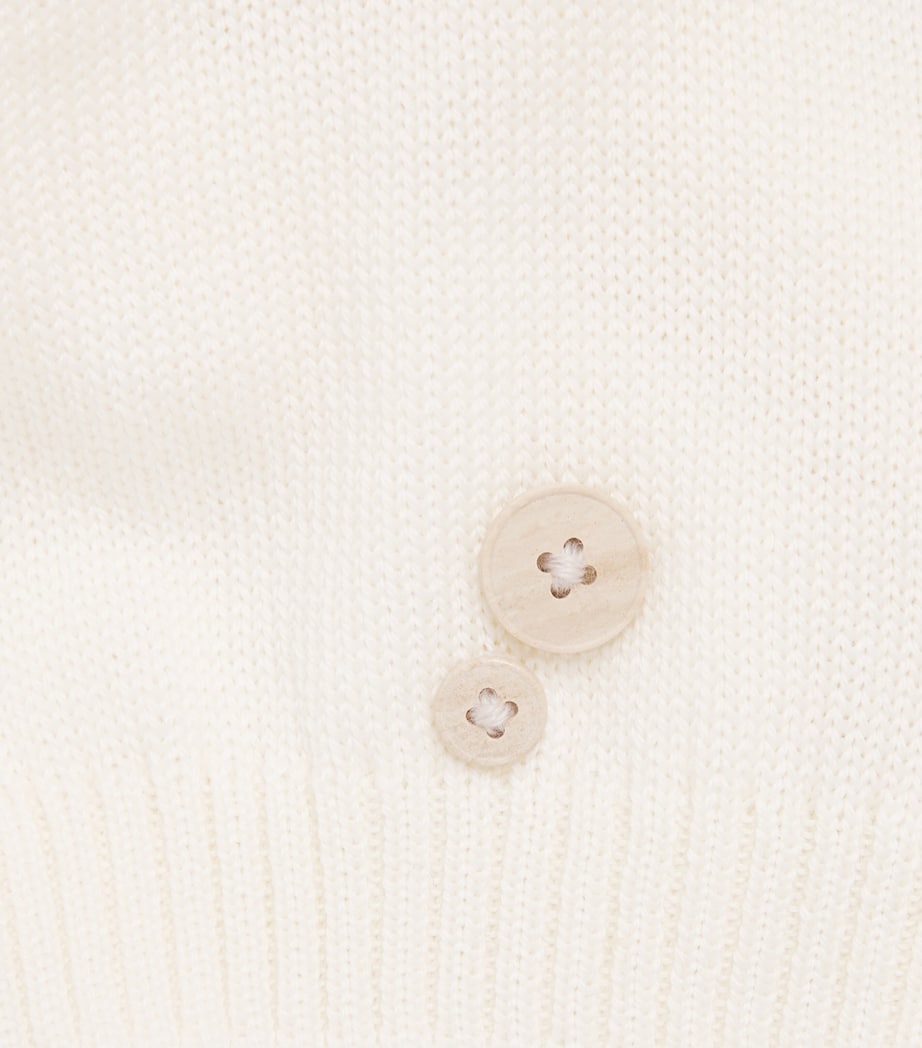 Bimbalo Wool Button-Embellished Hat (1-24 Months) Off White Image 3