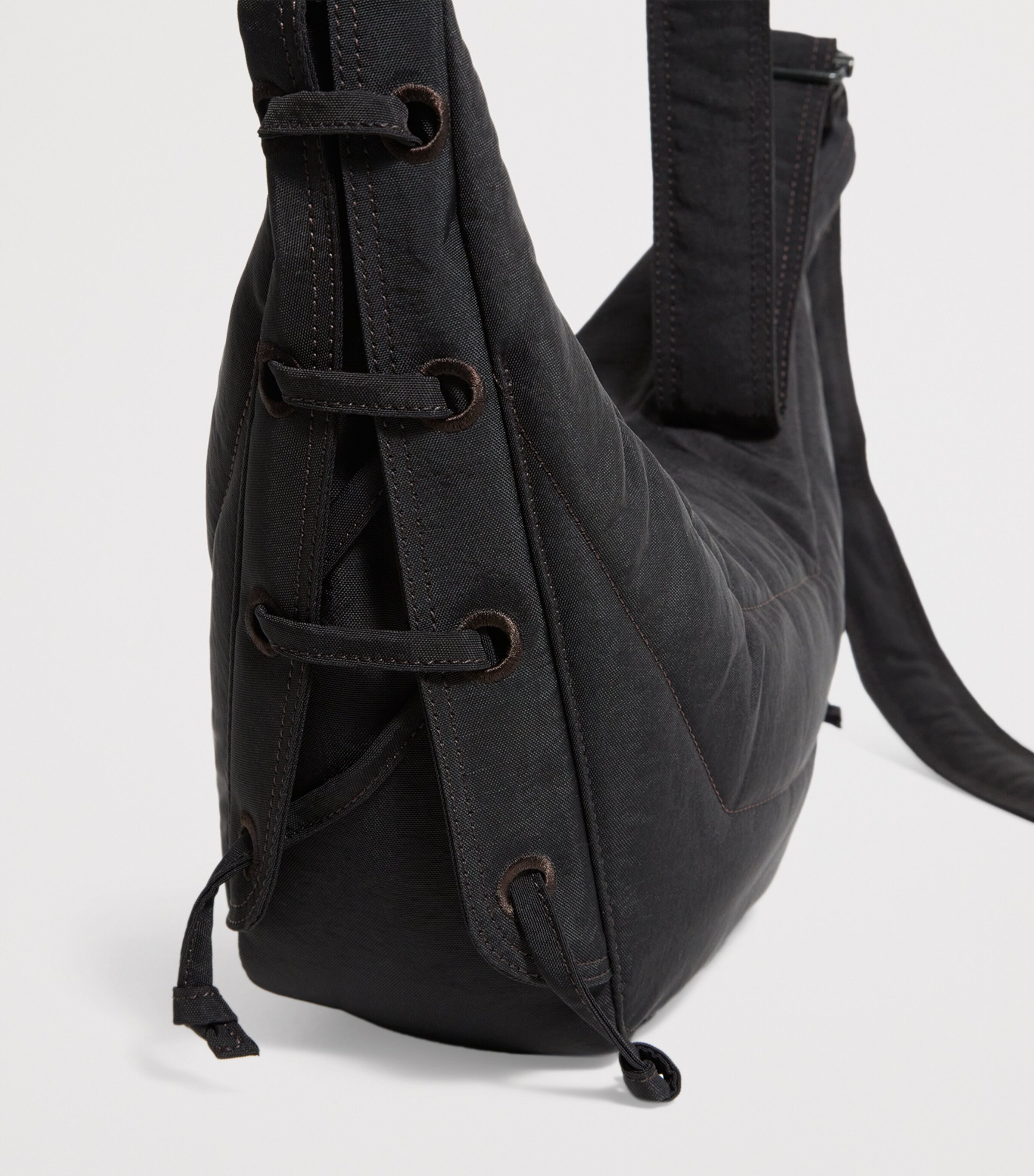 Lemaire Small Water-Repellent Nylon Soft Game Shoulder Bag Dark Chocolate Image 4