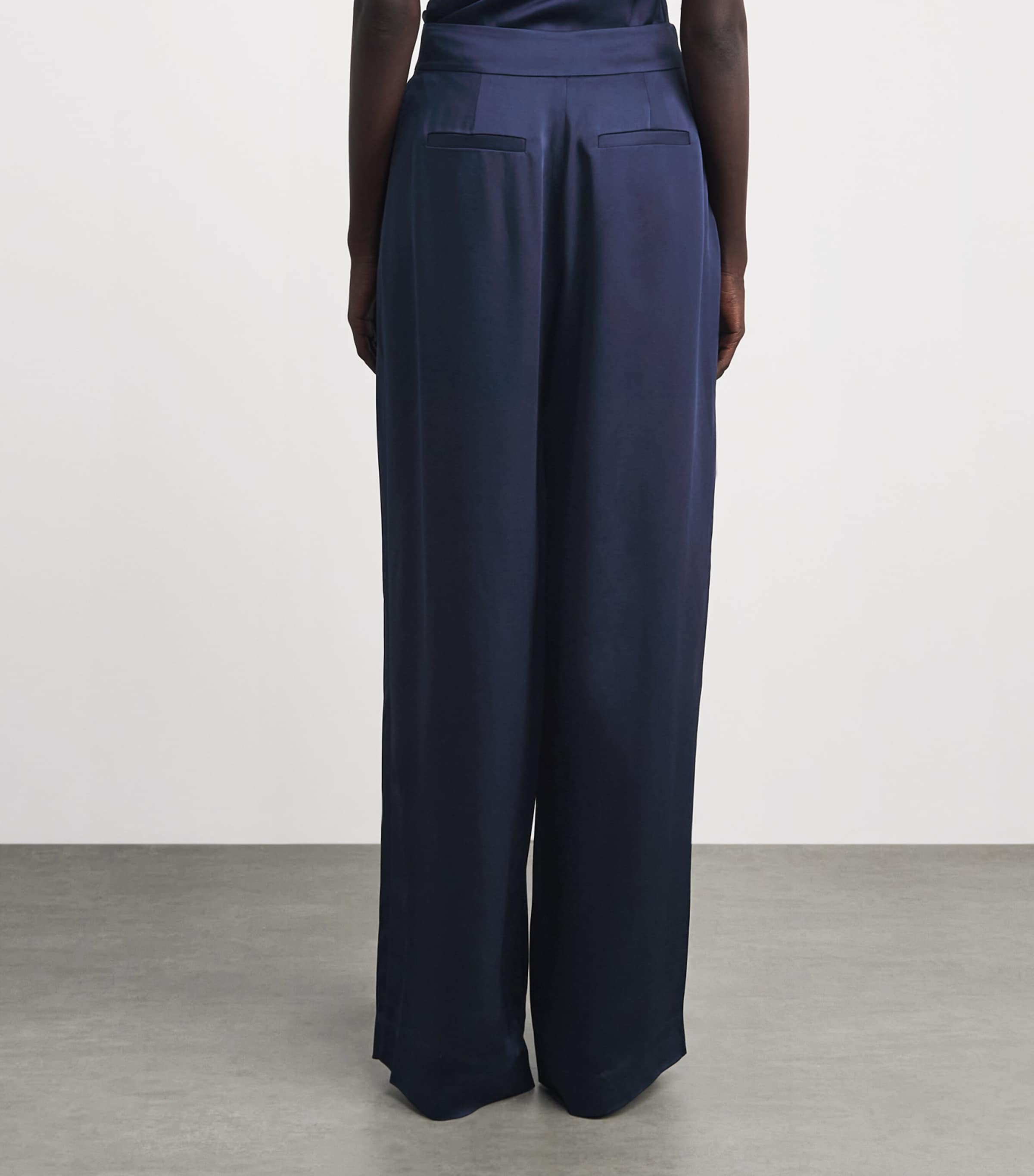 Simkhai Womens Satin Kyra Trousers Midnight Image 5