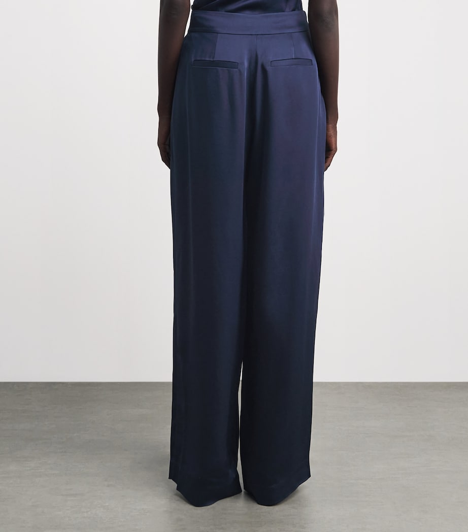 Simkhai Womens Satin Kyra Trousers Midnight Image 5