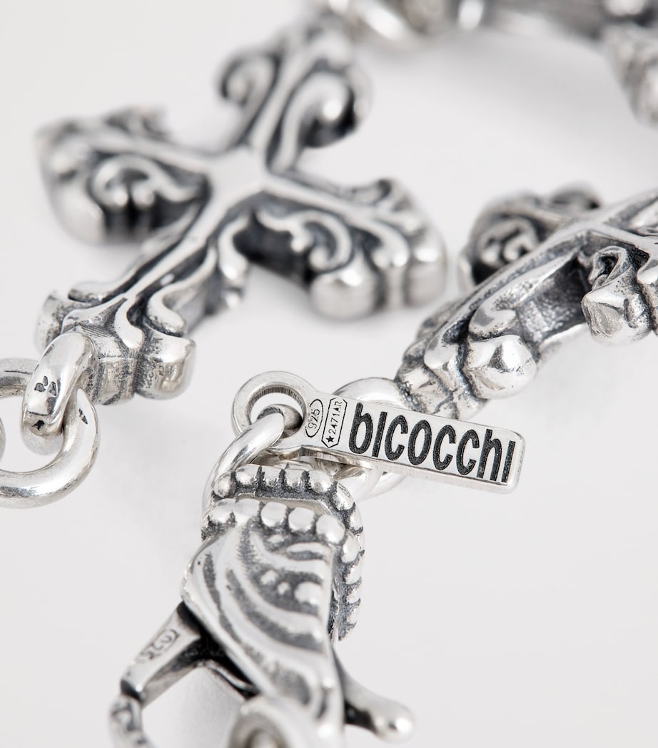 Large Sterling Silver Multi-Cross Avelli Bracelet SILVER Image 4