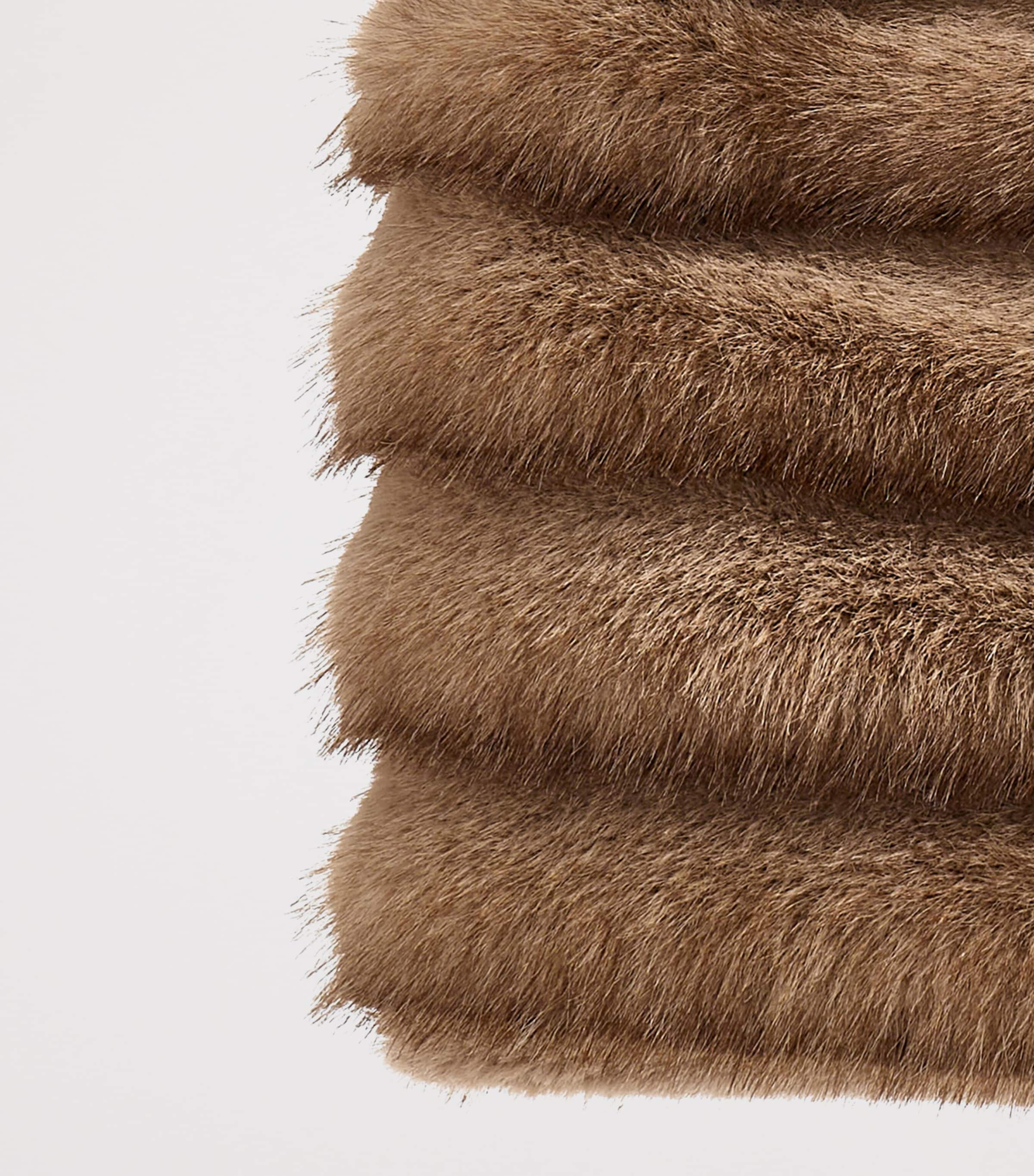 Faux Fur Gilet (8-11 Years) TAUPE Image 3