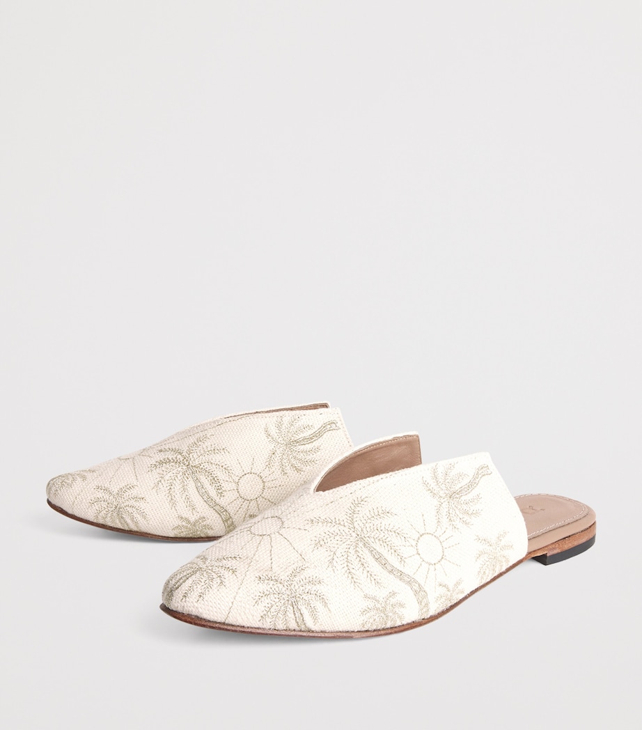 Linen Mules BEIGE/GOLD Image 3