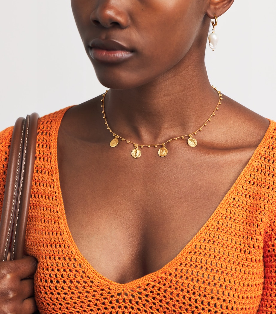 Hermina Athens Gold-Plated Athinules Charm Necklace Gold Image 2