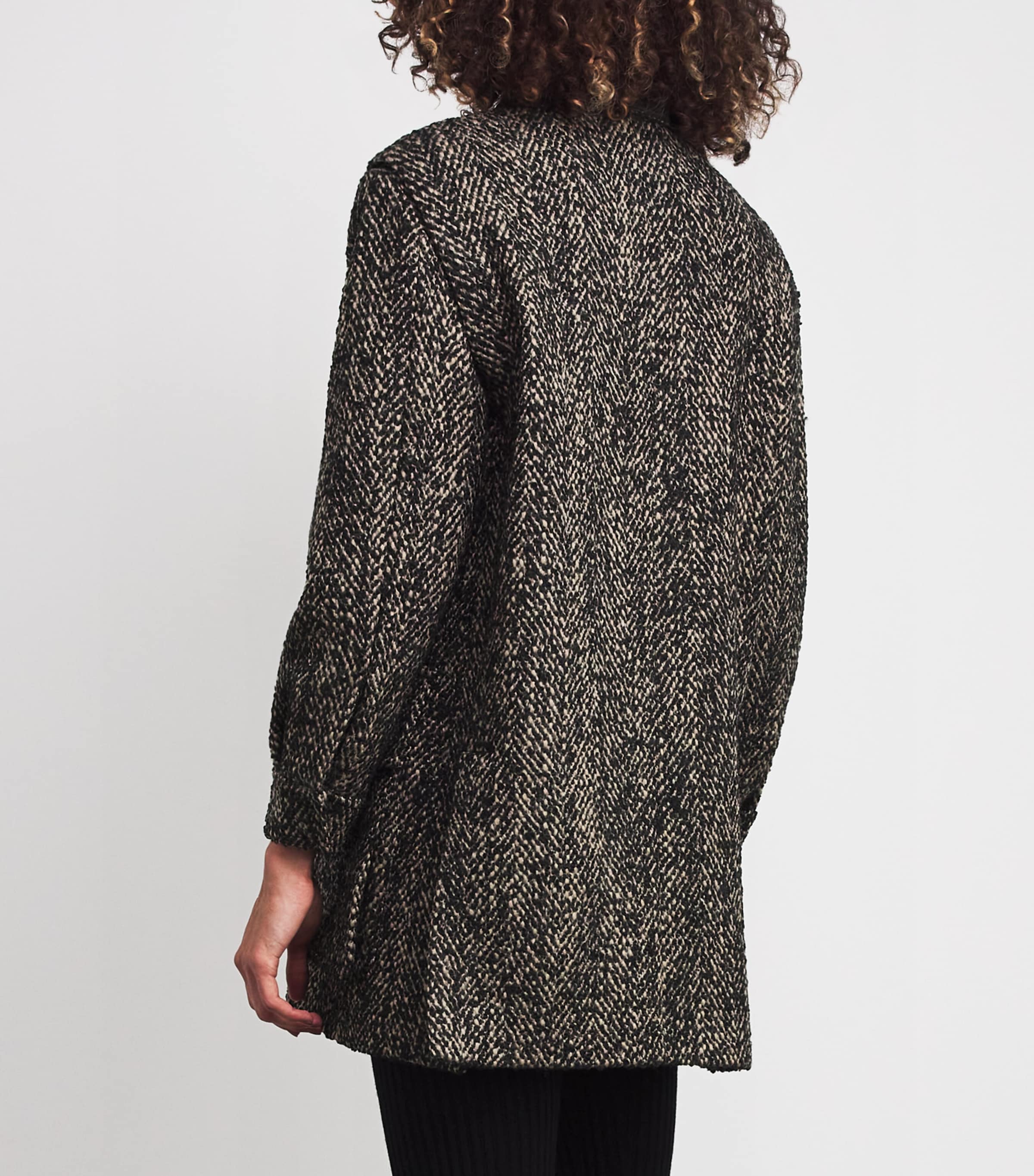 Virgin Wool-Blend Coat BROWN Image 4