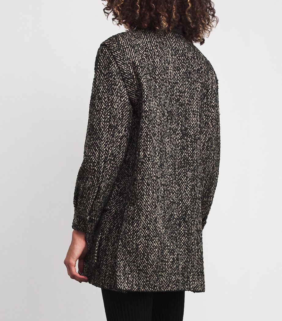 Virgin Wool-Blend Coat BROWN Image 4