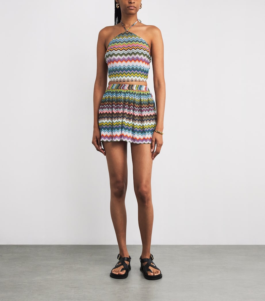 Zigzag Halter Top SM9YJMULTI DARK BASE Image 2