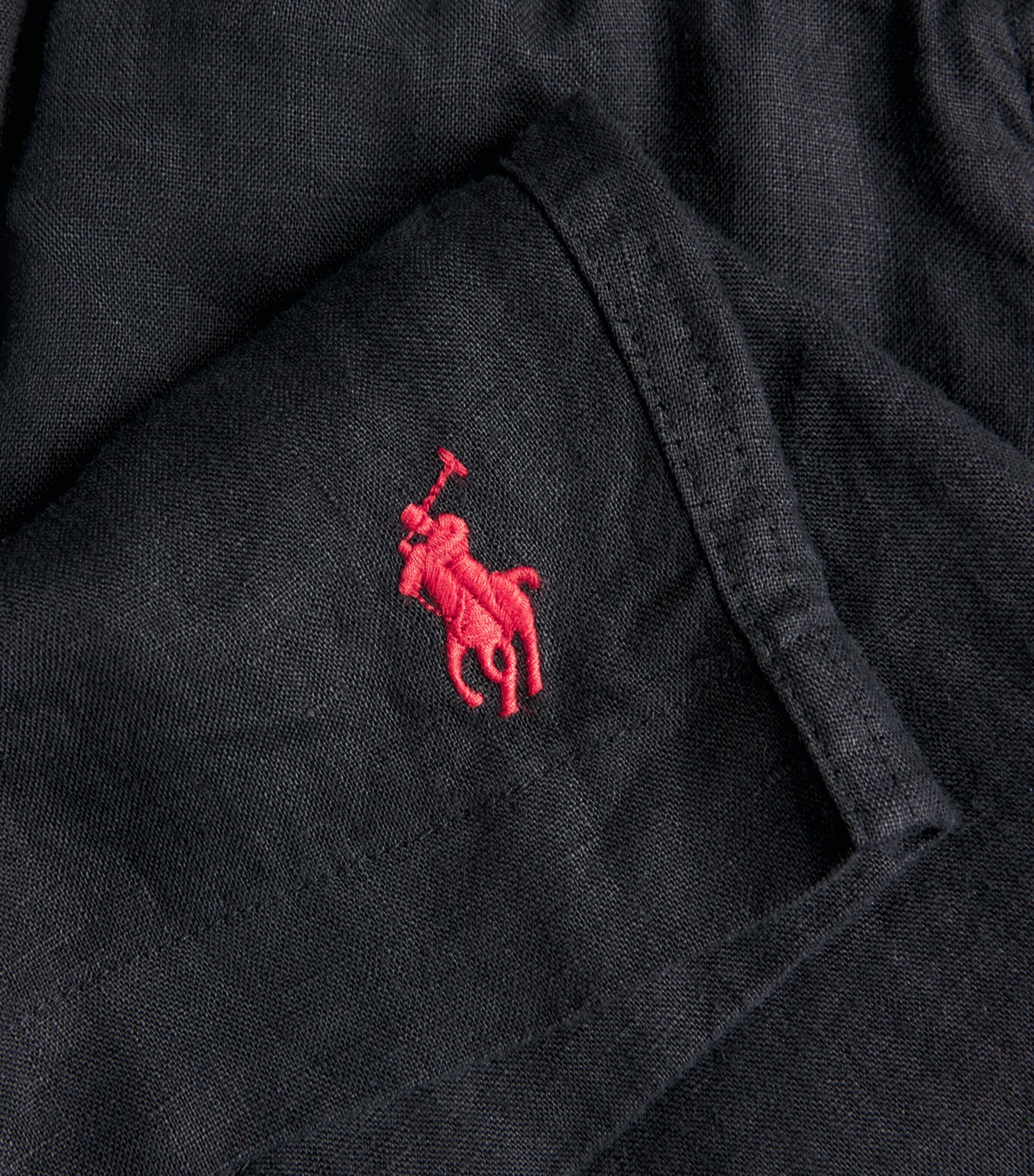 Polo Ralph Lauren Mens Linen Drawstring Polo Pony Shorts Polo Black Image 6