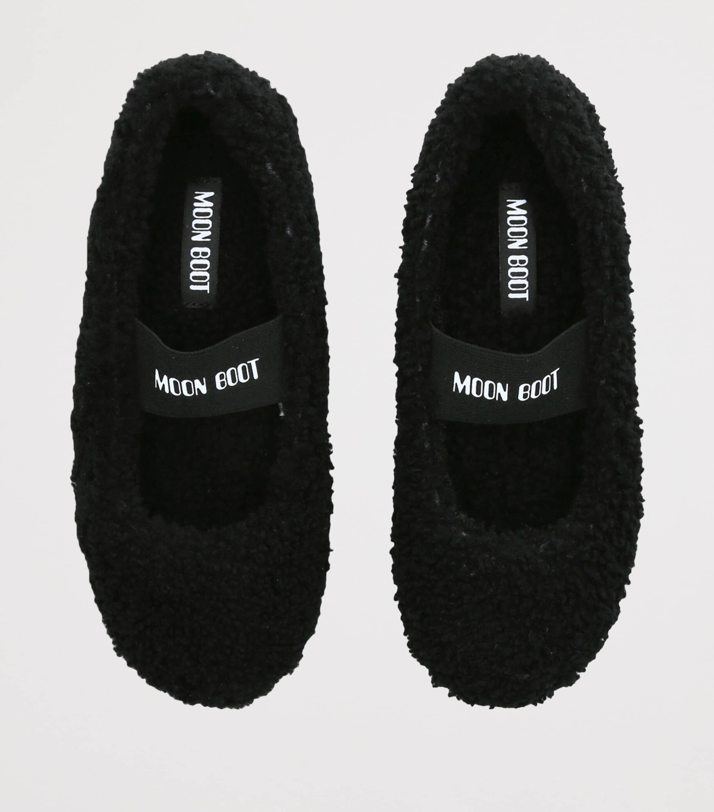Moon Boot Black Shearling Ballet Flats | Harrods UK