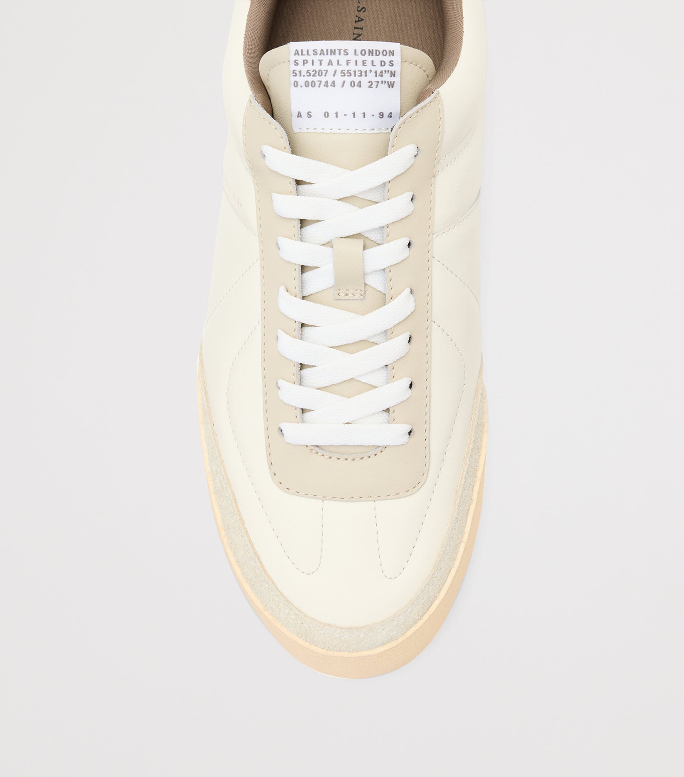 Leather Harri Low-Top Sneakers CHALK WHITE Image 4