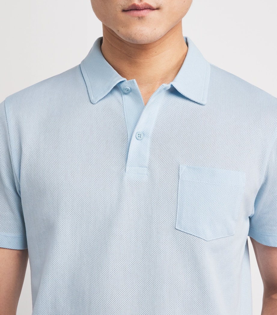 Supima Cotton Riviera Polo Shirt FROST BLUE BUWO Image 6