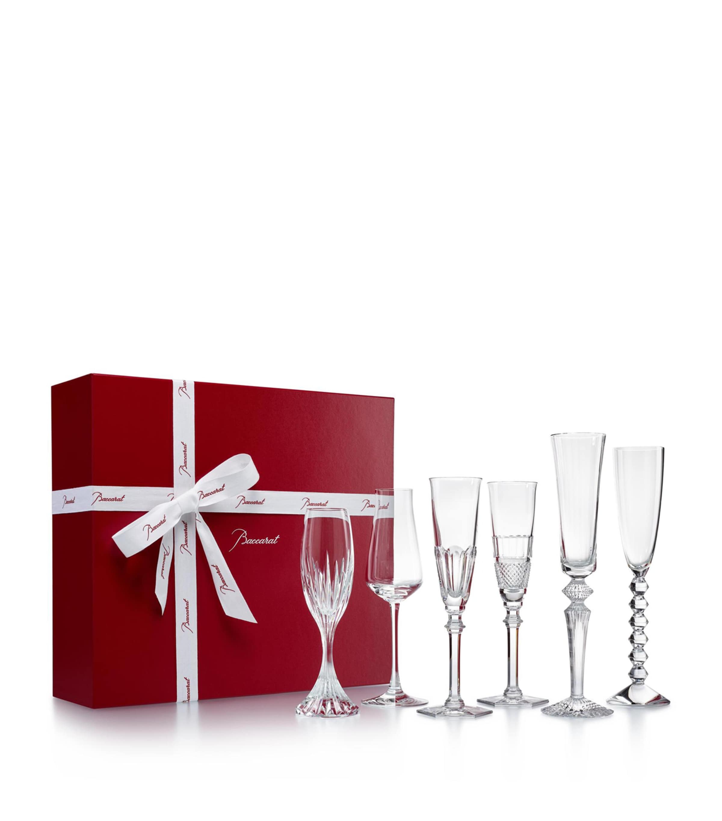 Baccarat Set Of 2 Bubble Box Flutes