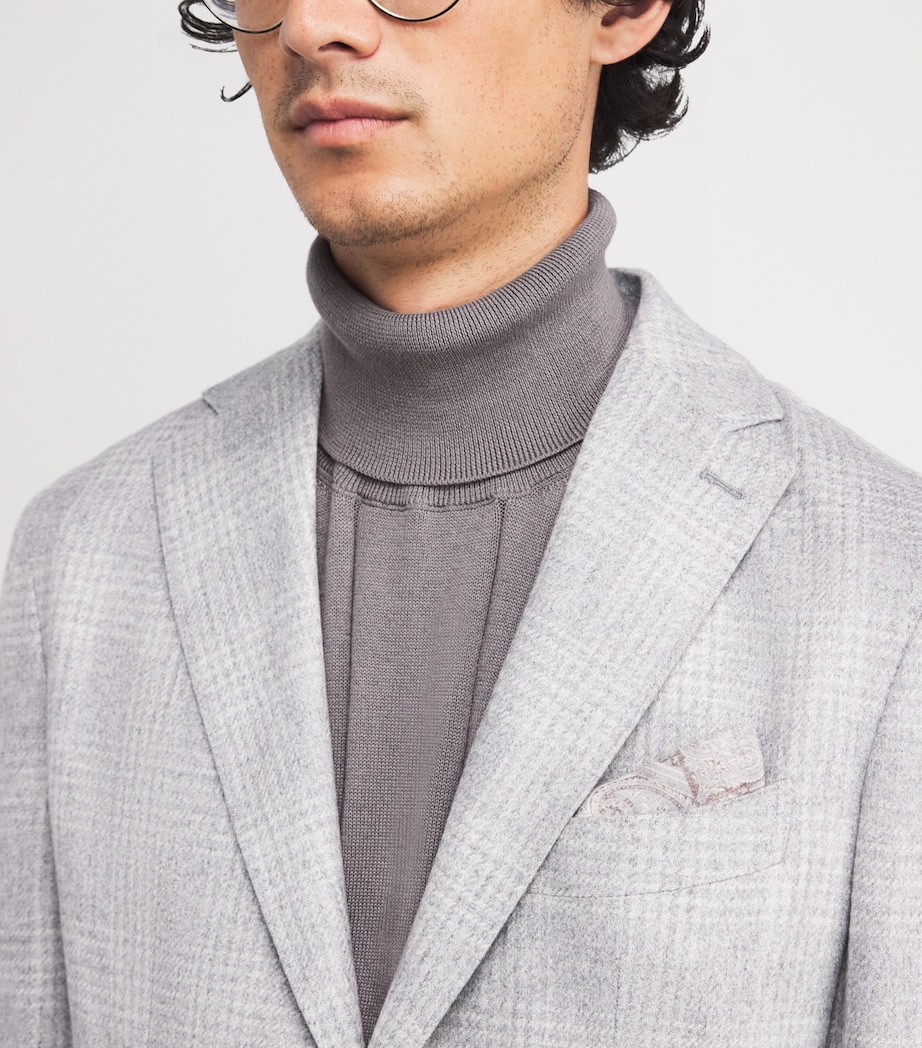 Cotton-Cashmere Ribbed Rollneck Sweater MIRTILLO Image 6