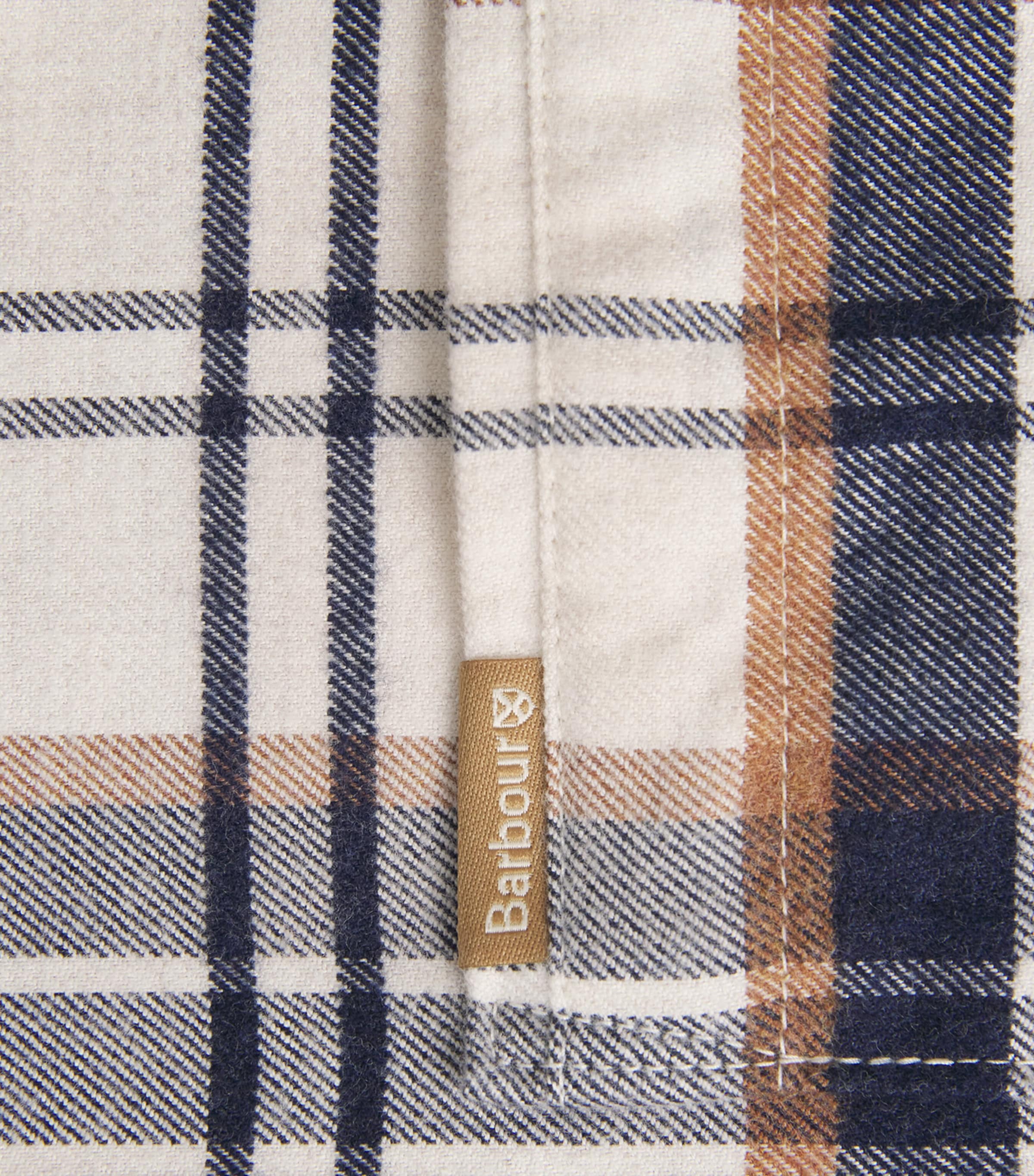 Barbour Mens Check Portdown Shirt Ecru Image 6