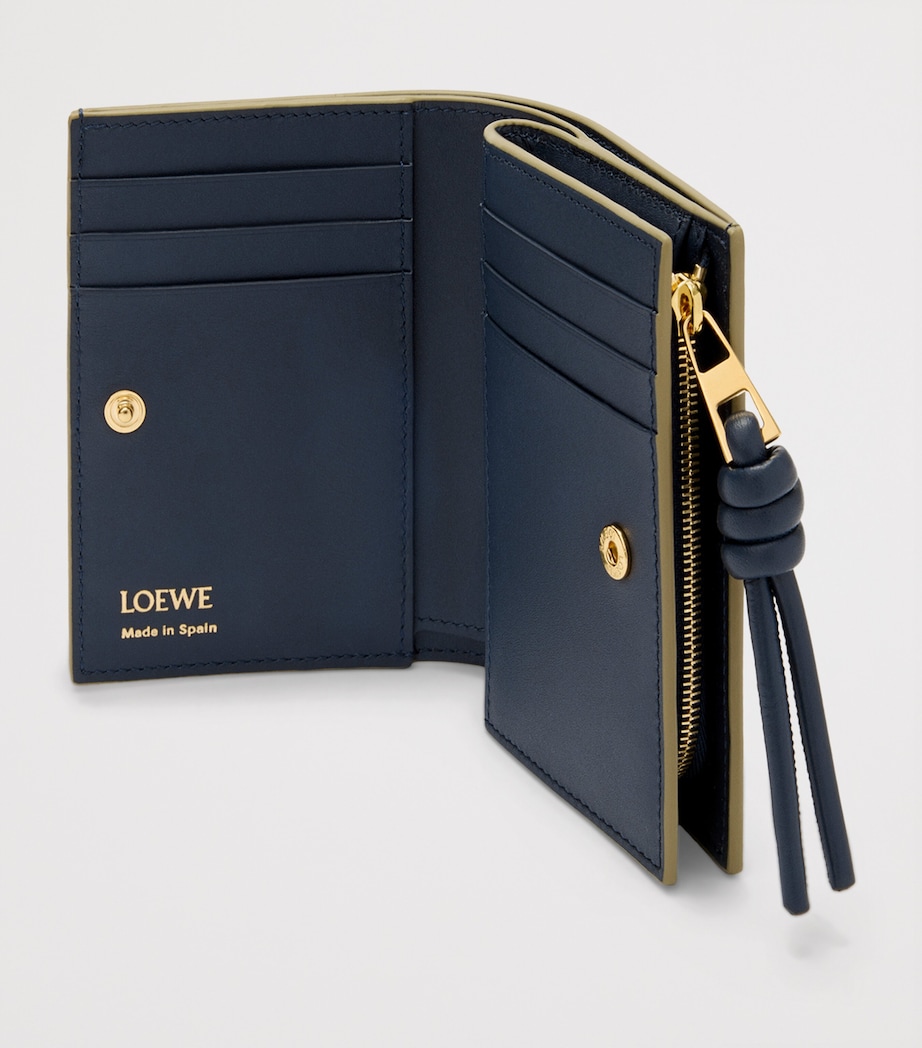 Leather Knot Wallet EUCALYPTUS DEEP NAVY Image 4