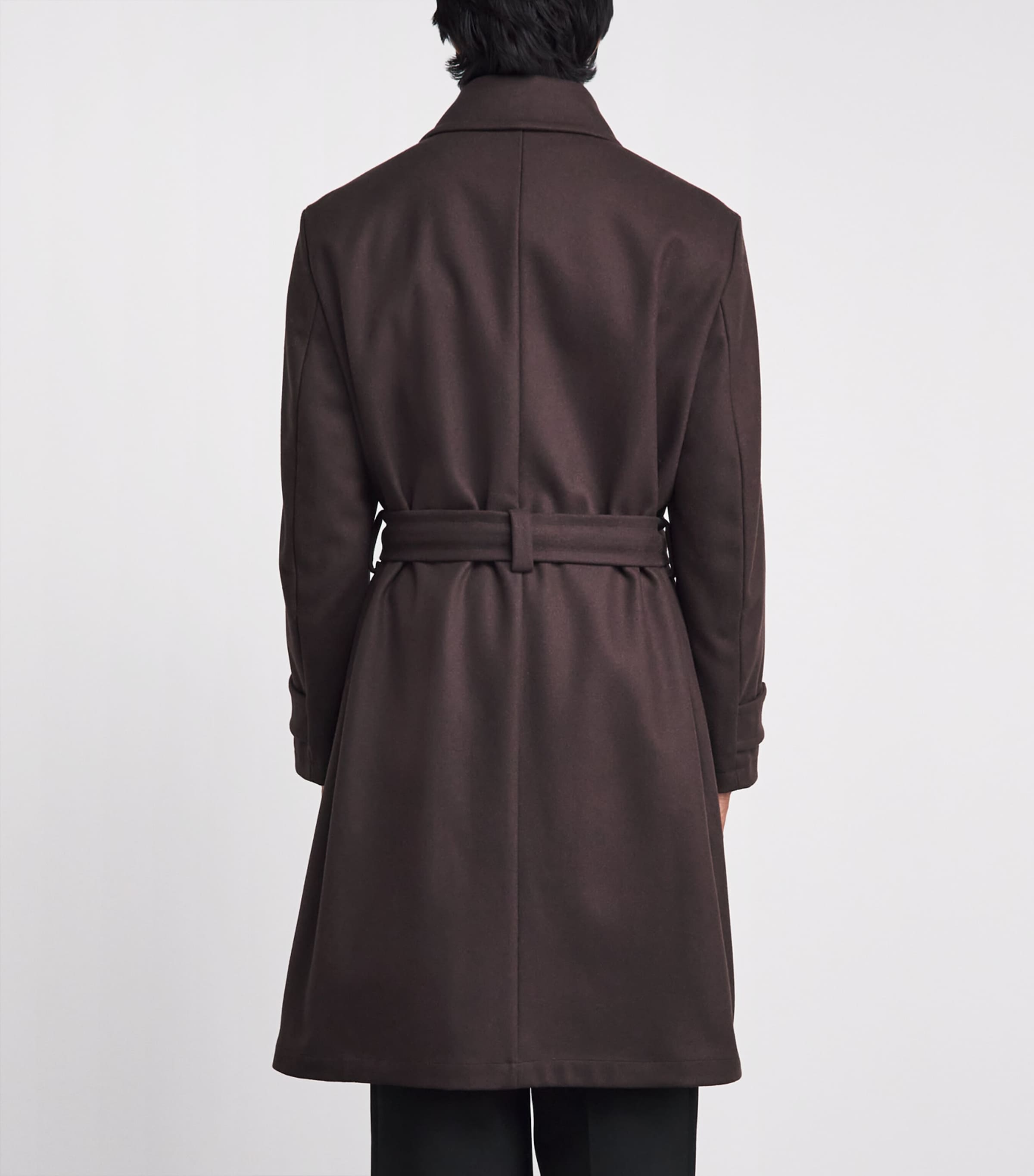 Barena Mens Wool-Blend Longline Overcoat Bruno Image 5