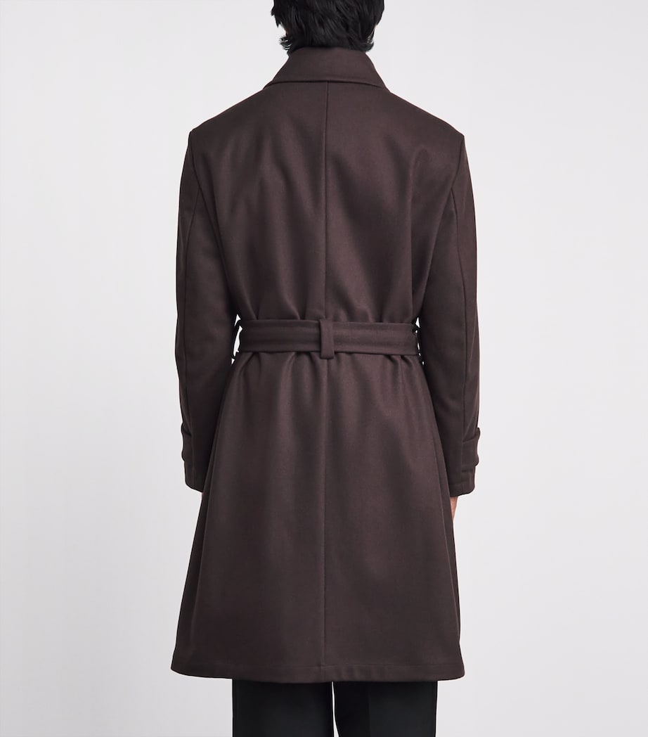 Barena Mens Wool-Blend Longline Overcoat Bruno Image 5