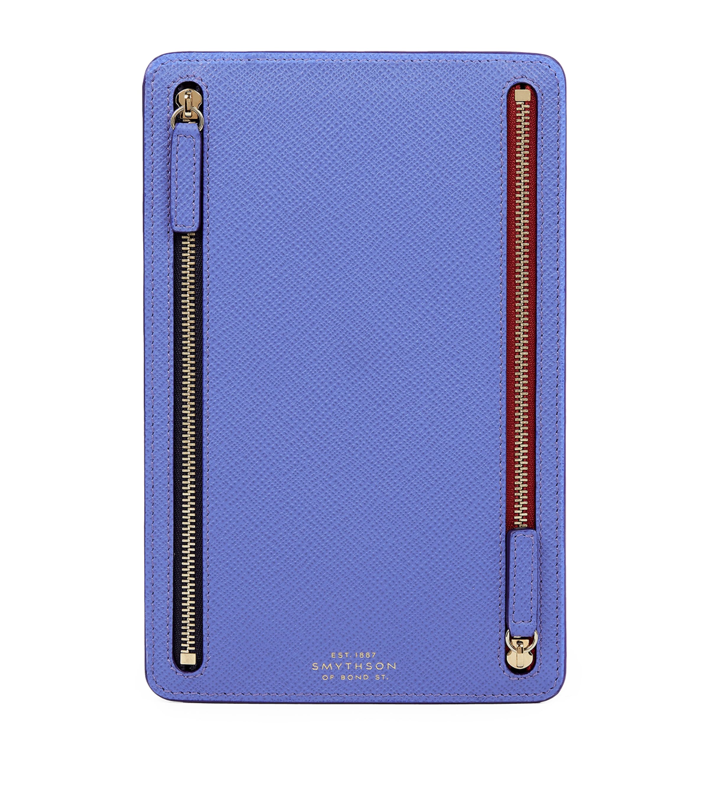 Smythson Calfskin Panama Multi-Zip Case U Violet Image 1