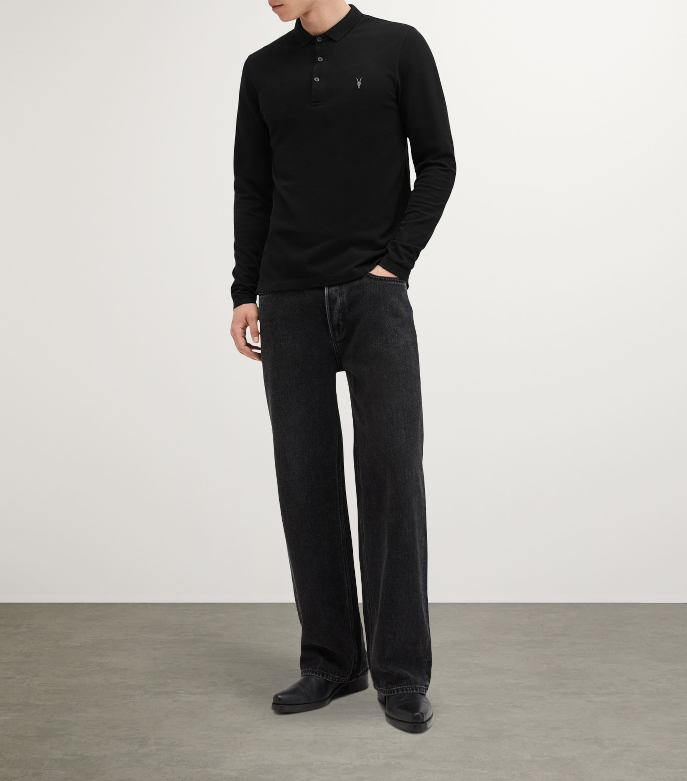 Organic Cotton Reform Polo Shirt BLACK Image 2