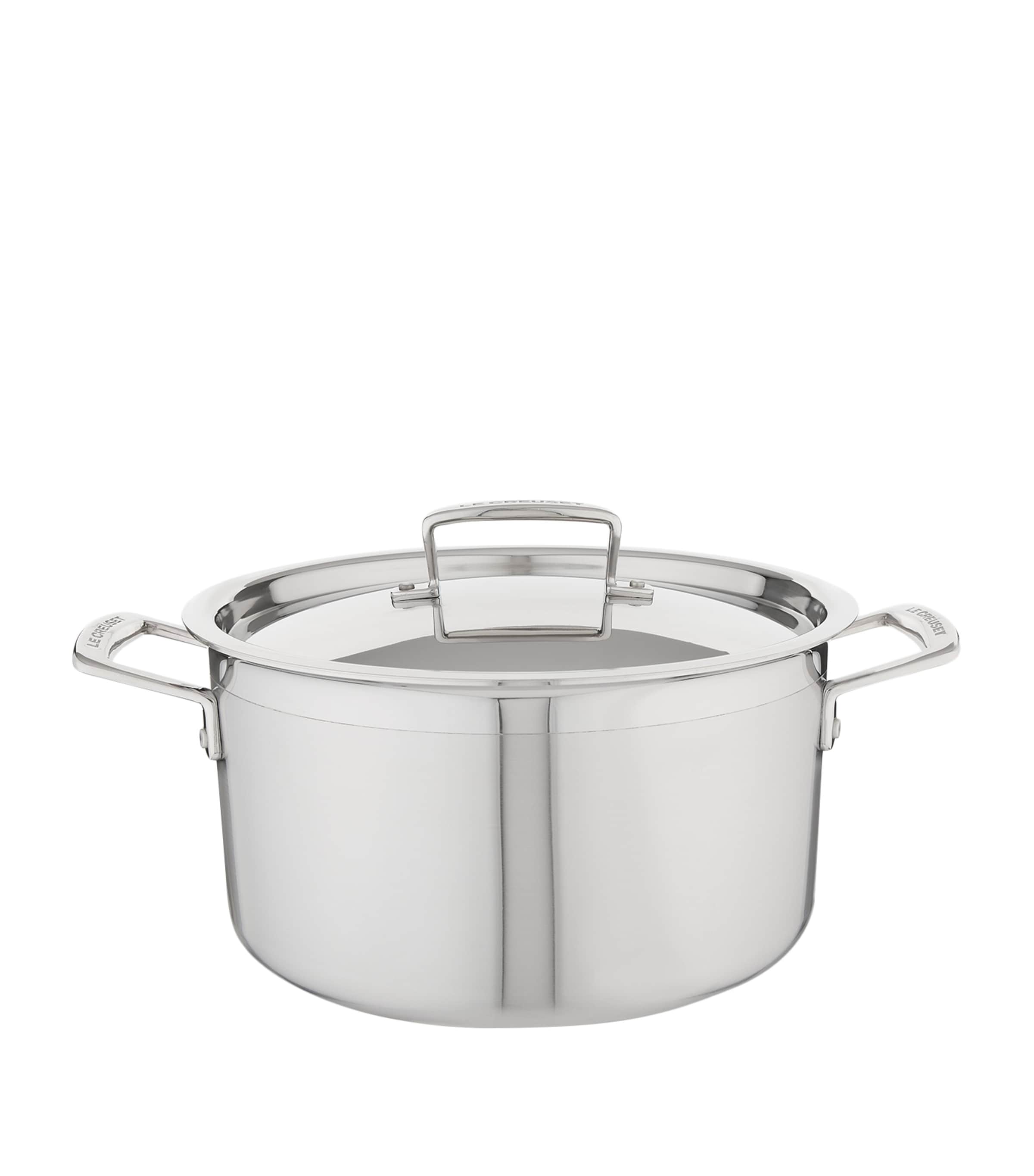 Le Creuset 3-Ply Stainless Steel Casserole Pan (24cm) | Kitchenware | Cookware | Casserole Dishes | Designers | Le Creuset