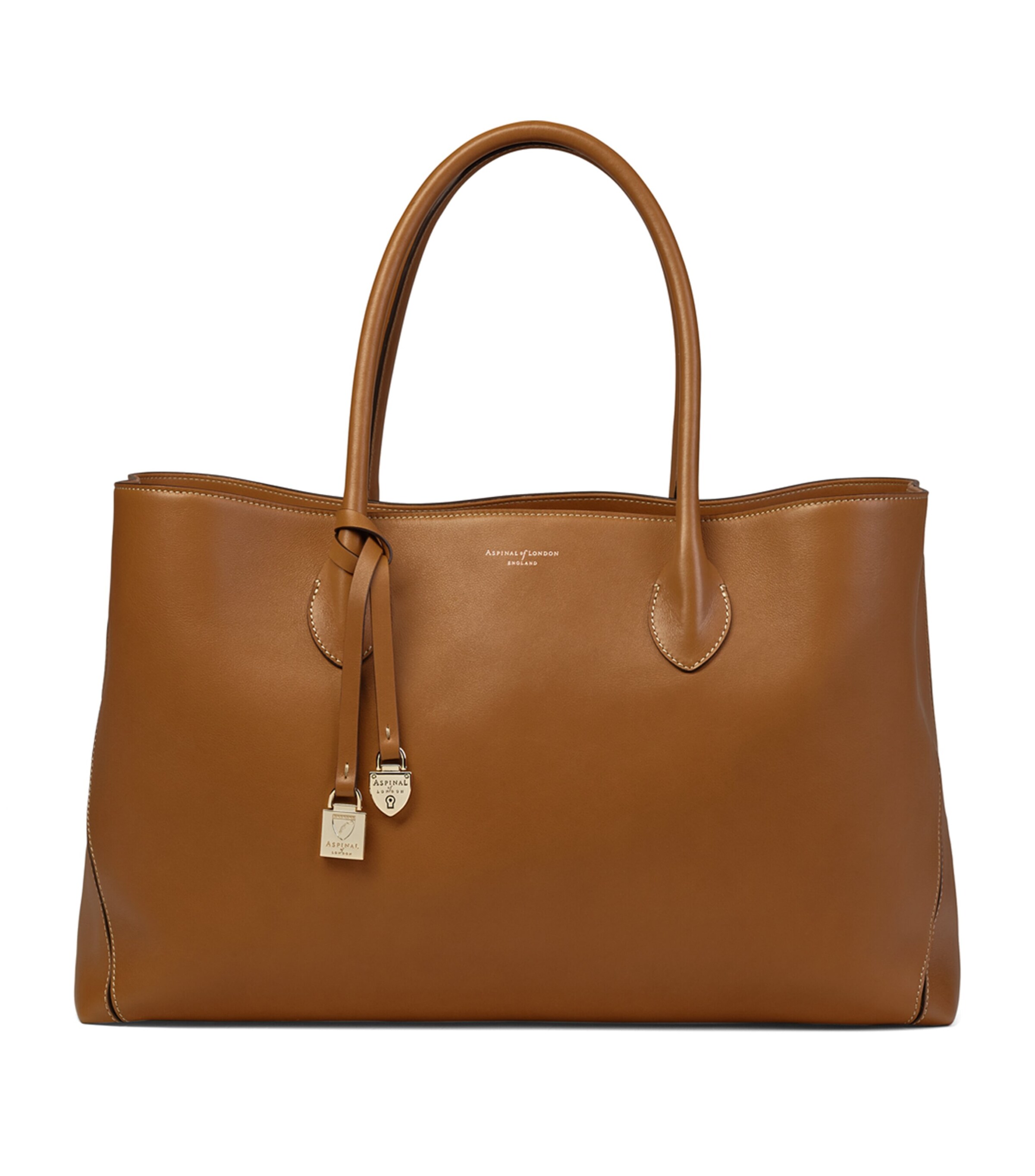 Leather London Tote Bag BROWN Image 8