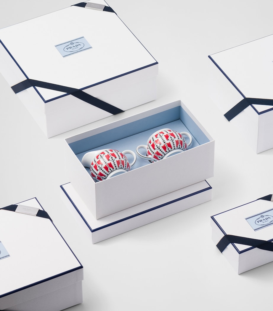 Porcelain Vienna Arrows Creamer Jug and Sugar Pot Set F0DW8 Image 2