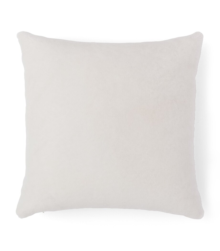 Prada Sheepskin Logo Cushion Image 2