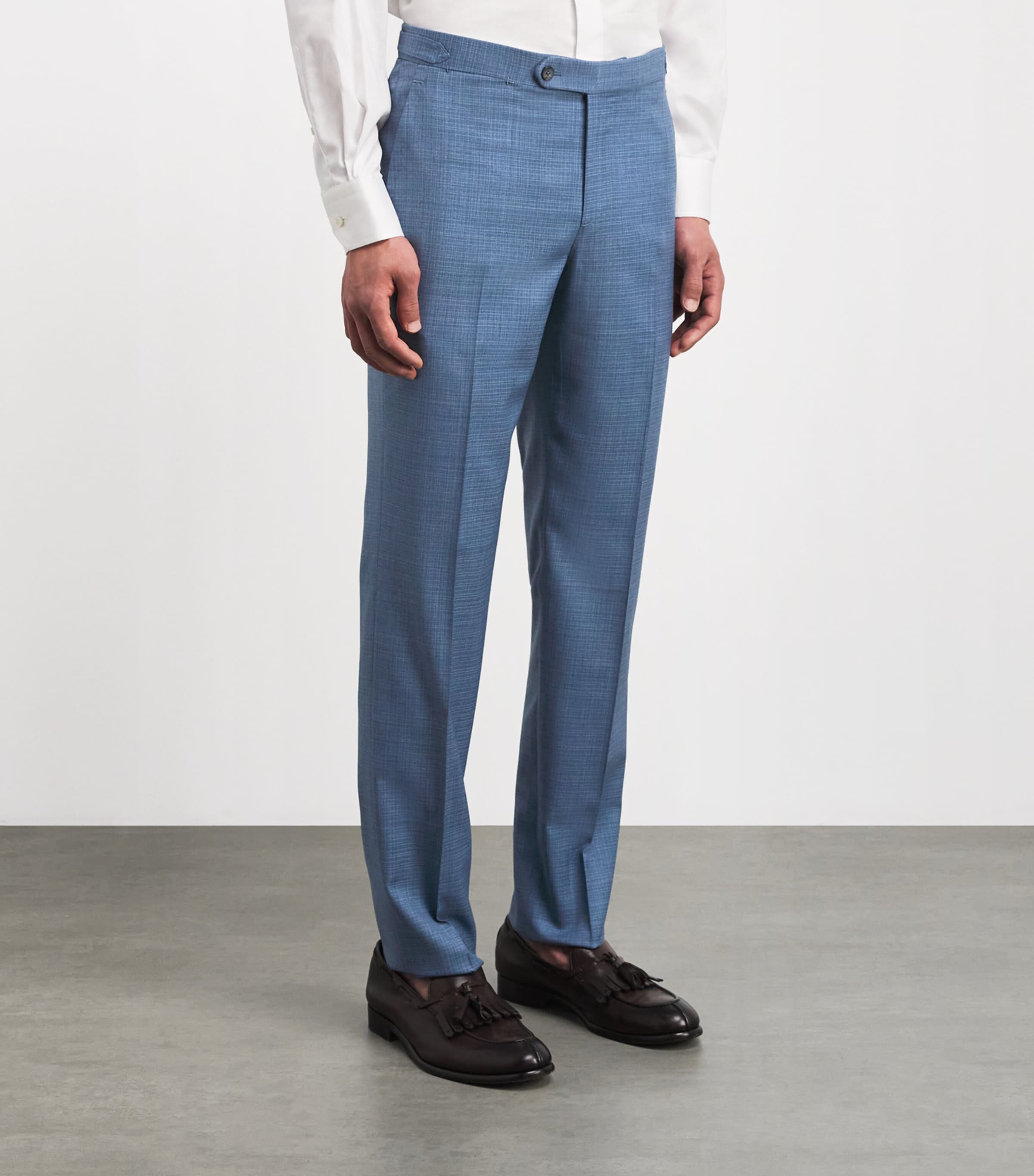 Isaia Mens Wool Sanita Trousers Image 4