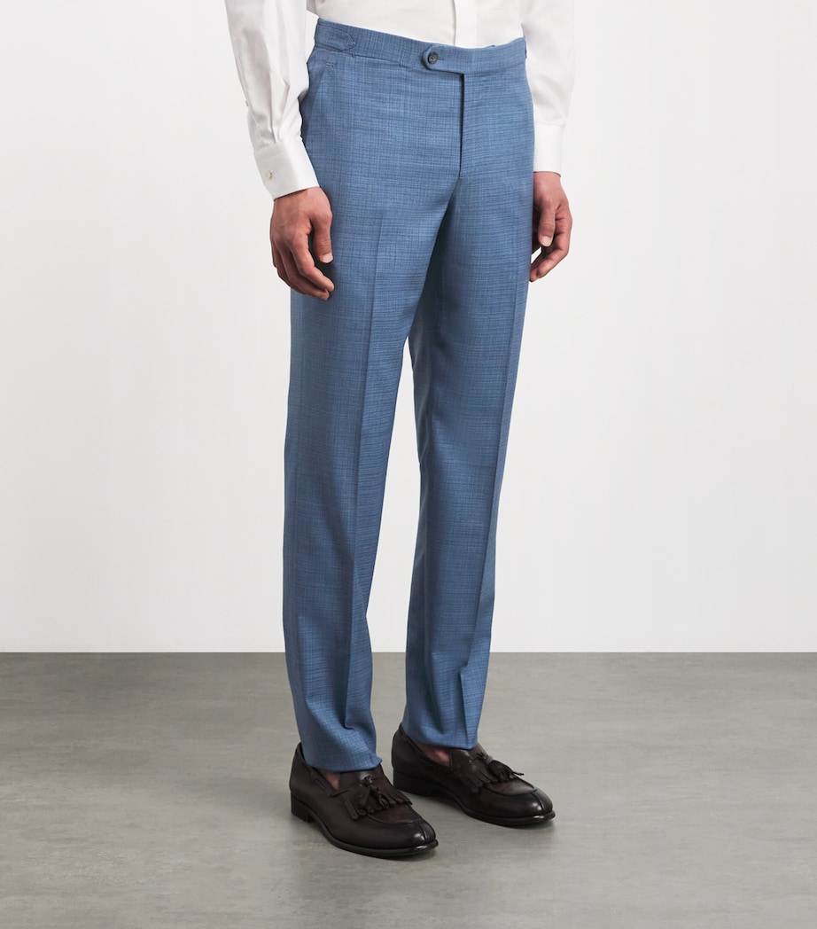 Isaia Mens Wool Sanita Trousers Image 4