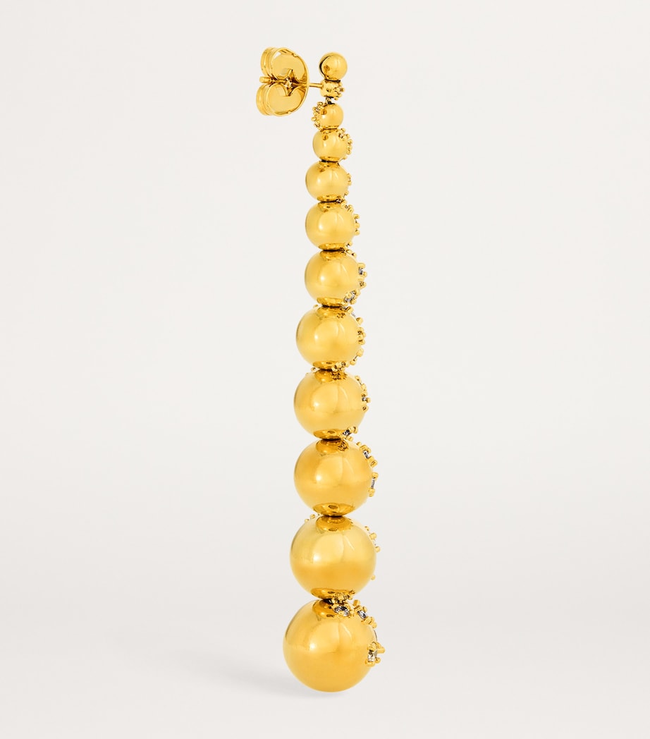 Gold-Plated Zircon Nova Long Earrings GOLD Image 4