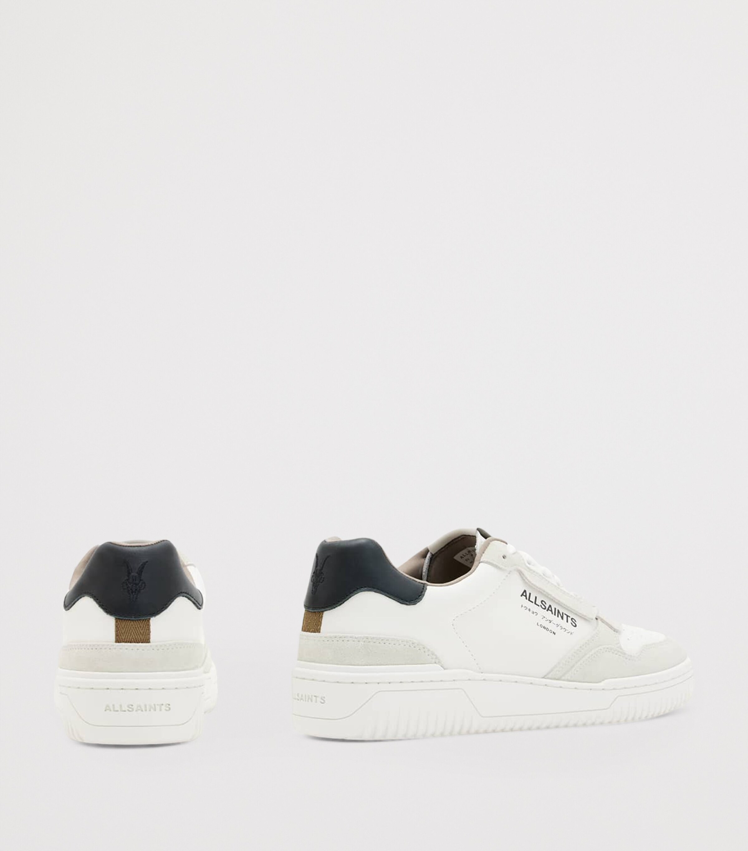 AllSaints Leather Regan Sneakers Chalk White/black Image 5