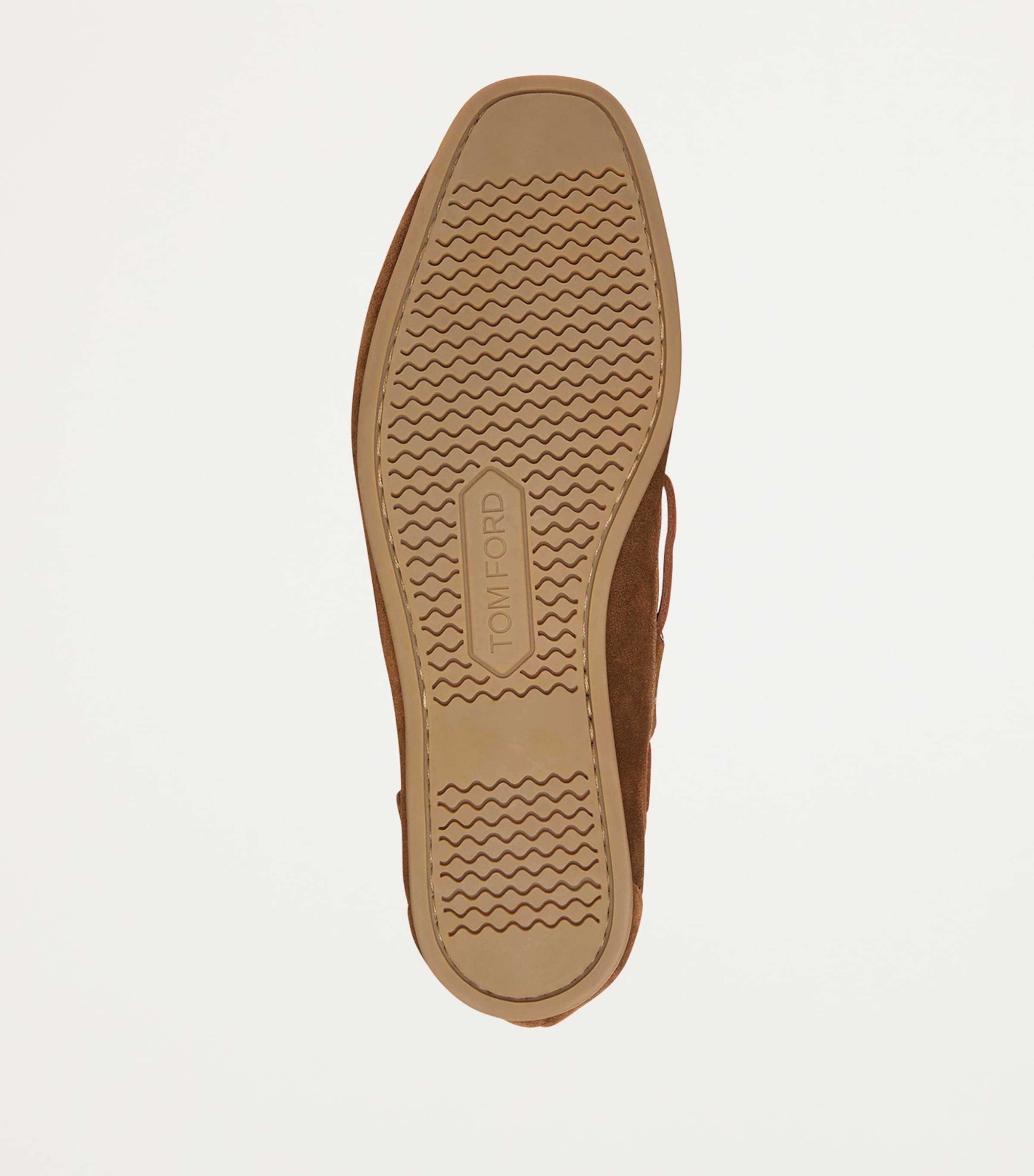 Nubuck Leather Boat Shoes 3BA07 Image 6