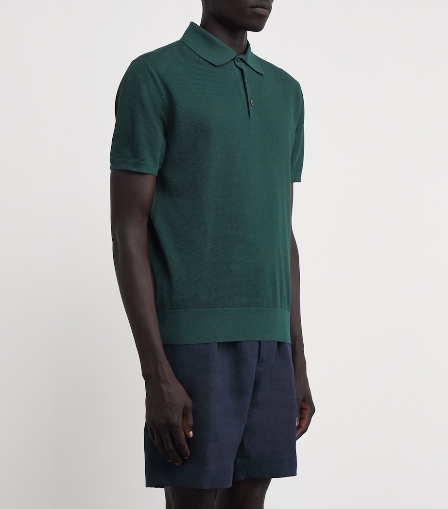 Cotton Polo Shirt MOSS AGATE Image 3