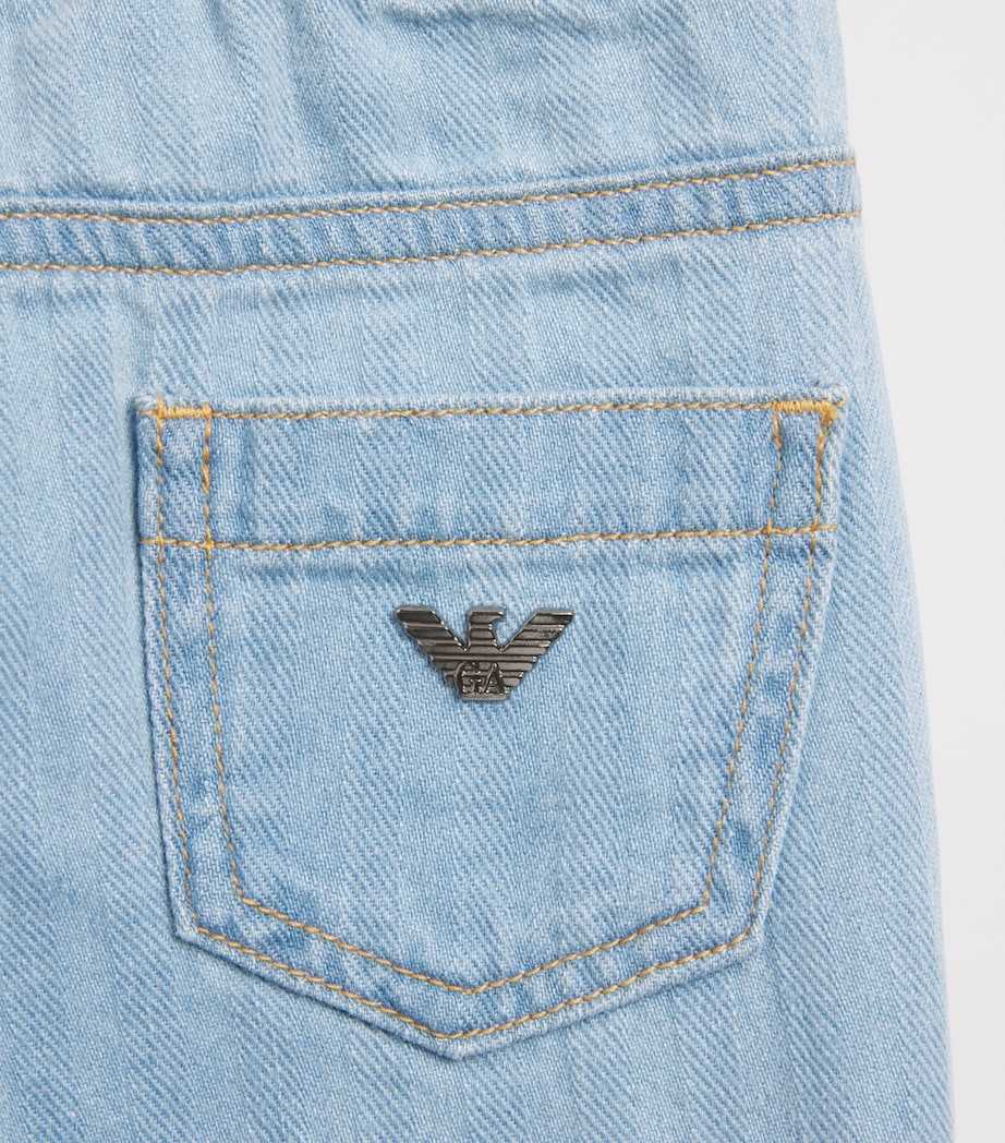 Emporio Armani Kids Elasticated Jeans (6-36 Months) Light Blue Denim Image 3