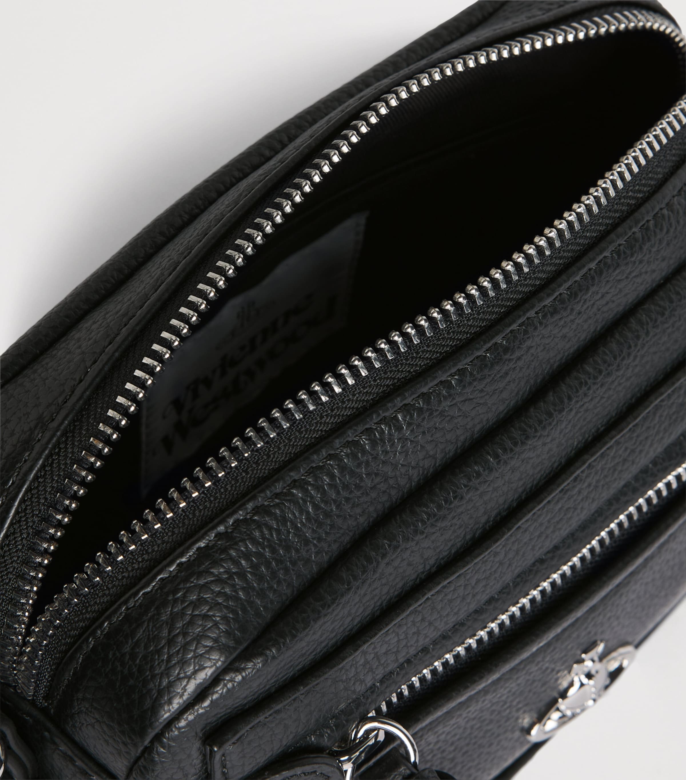 Vivienne Westwood Leather Hannah Cross-Body Bag Black Image 5