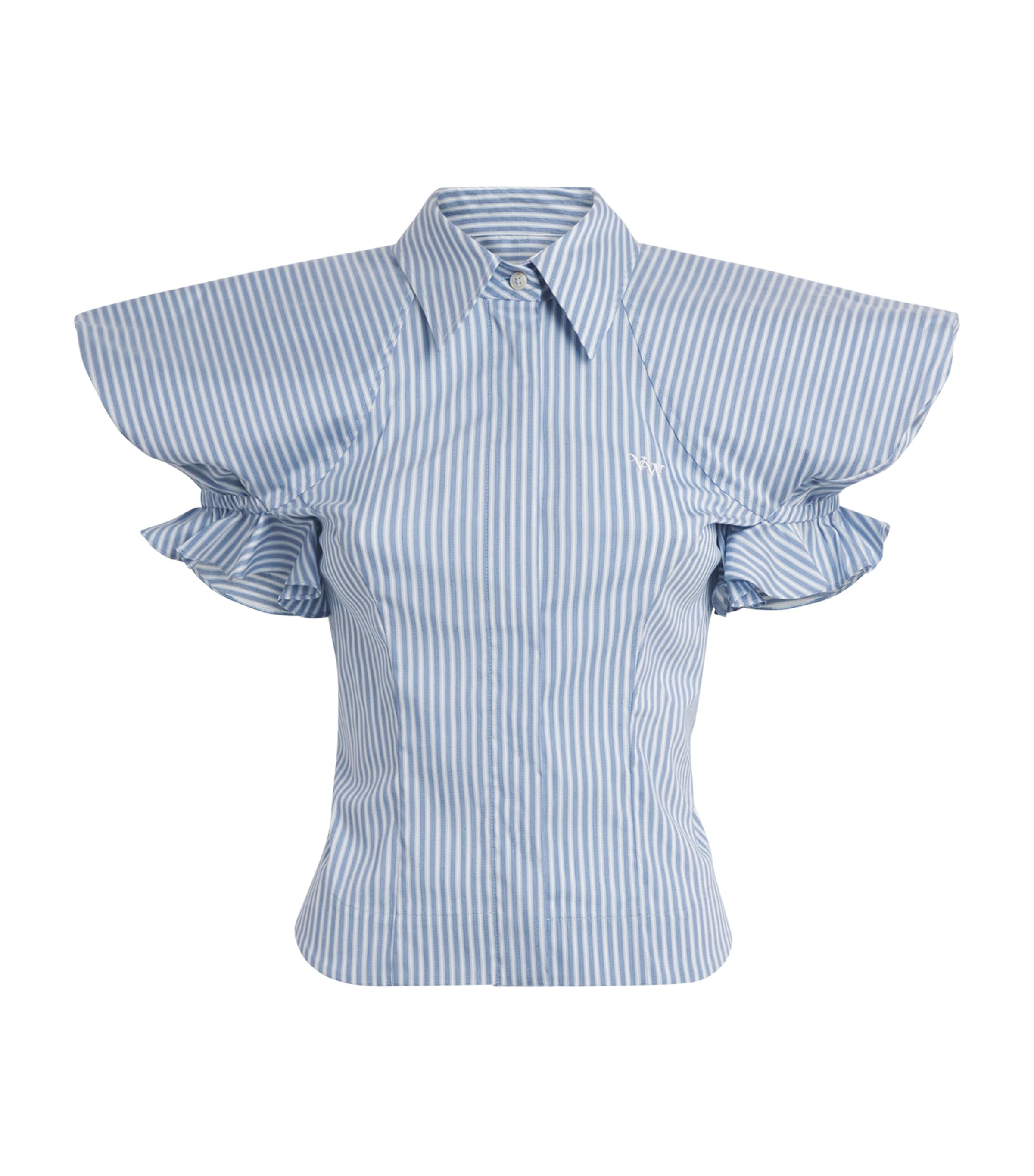 Vivienne Westwood ストライプシャツ 38 Vivienne Westwood Blue Stripe Gexy Shirt | Harrods US