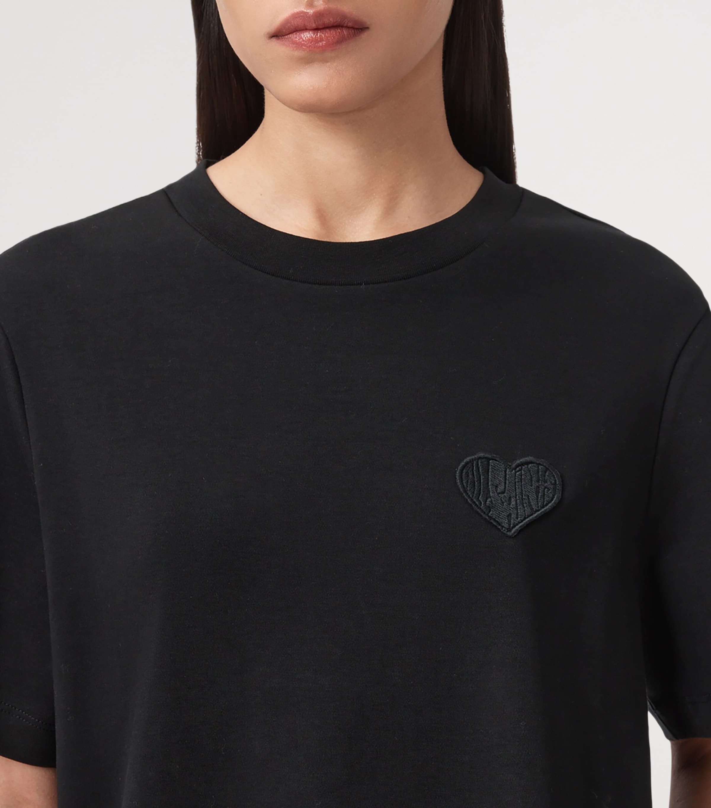 AllSaints Womens Organic Cotton Lover Lisa T-Shirt Black Image 7