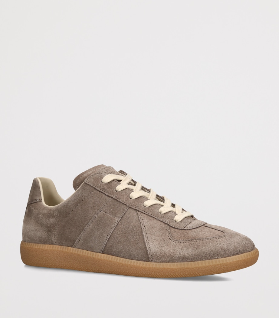 Maison Margiela Suede Replica Sneakers Taupe Image 2