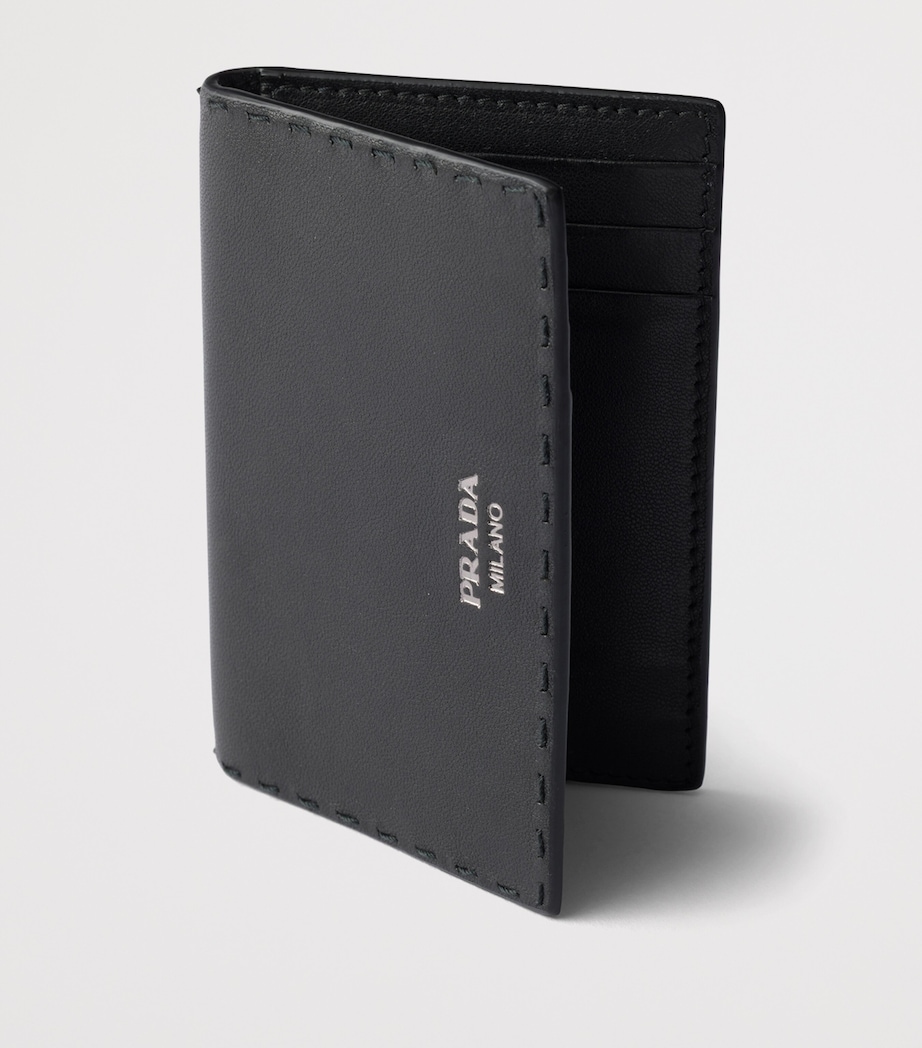 Prada Lambskin Bifold Wallet Black Image 4
