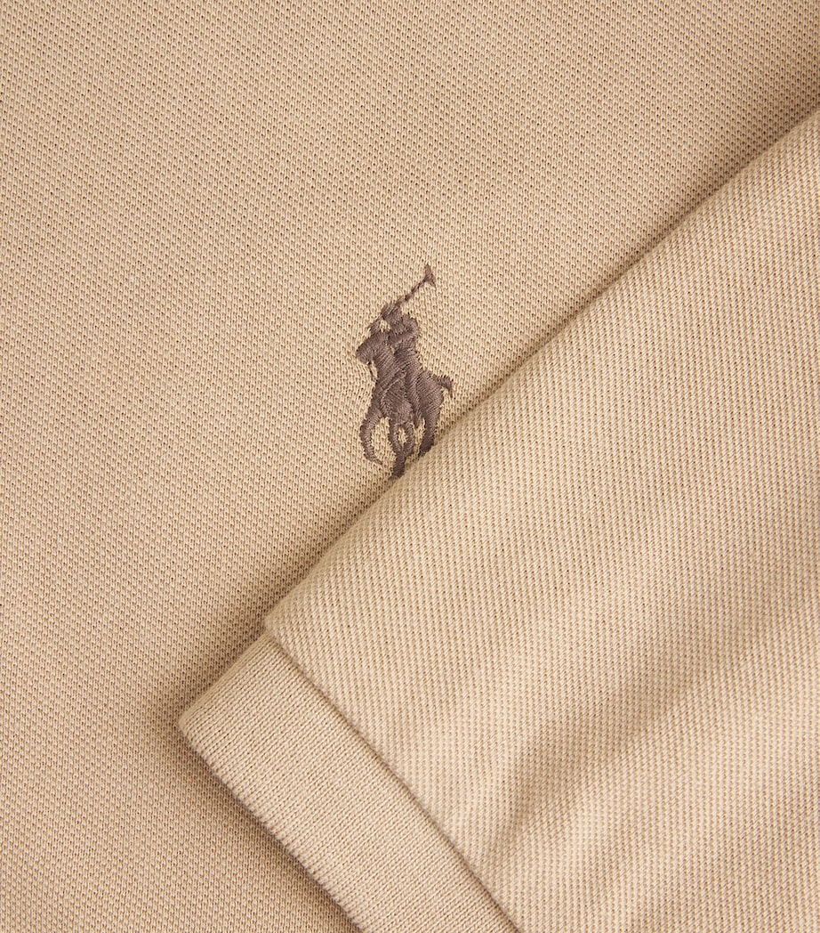 Polo Ralph Lauren Mens Cotton Featherweight Mesh Polo Shirt Vintage Khaki Image 6